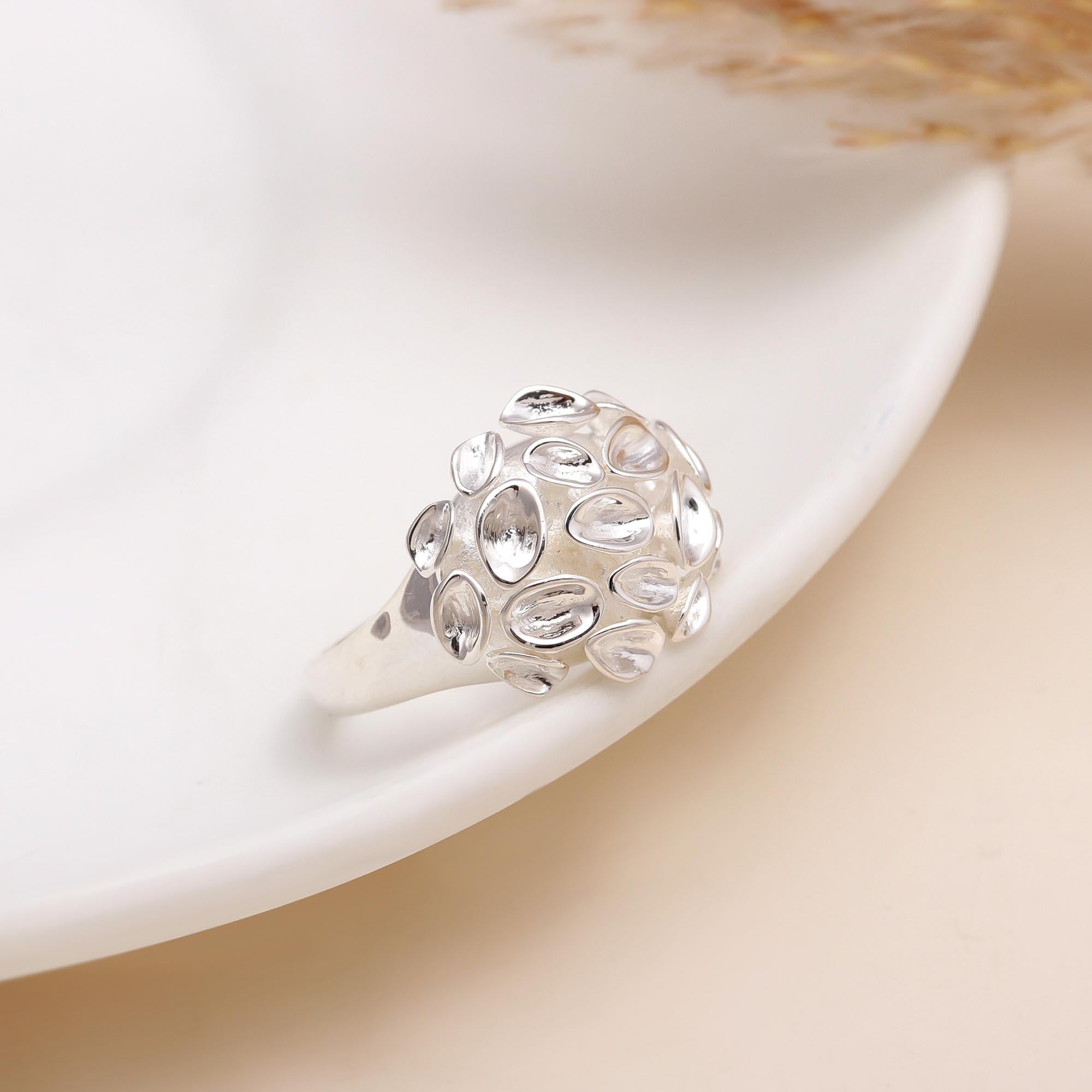 Organic Shapes: Textured Bubble Statement Ring