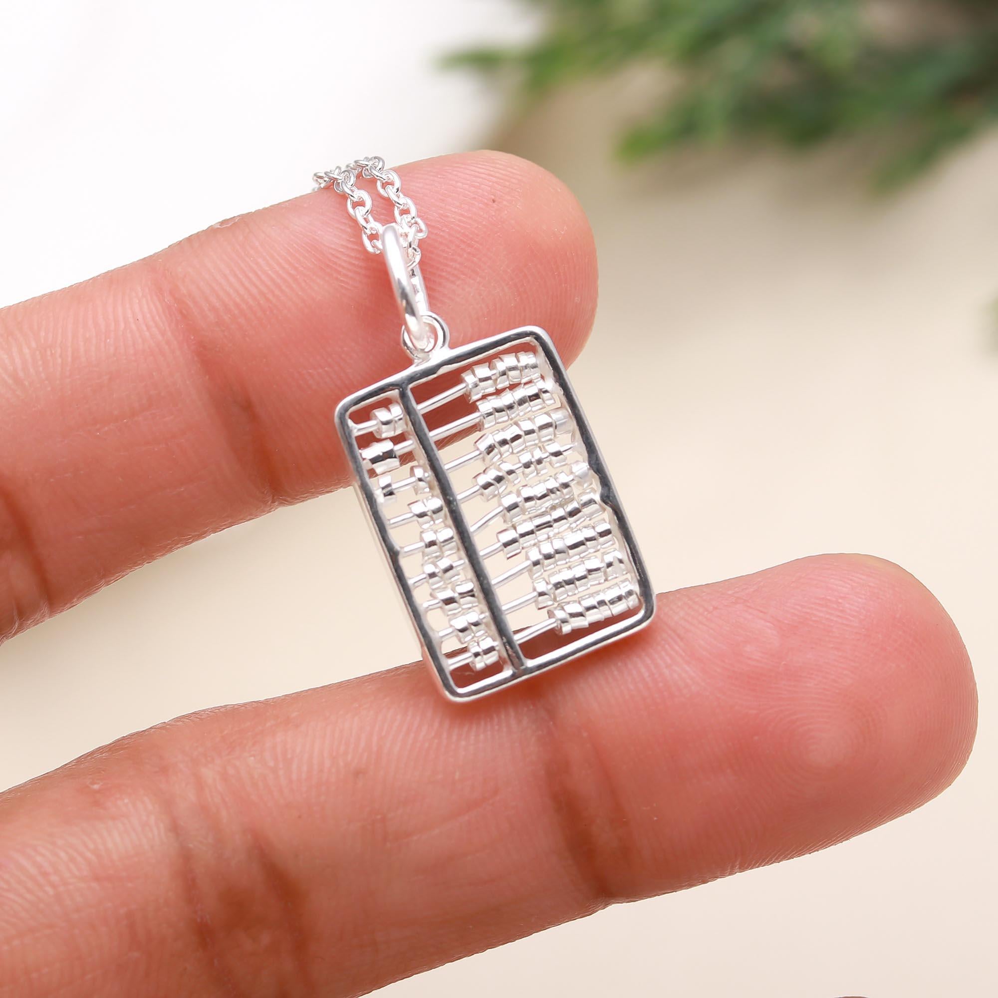 925 Silver Abacus Pendant Necklace