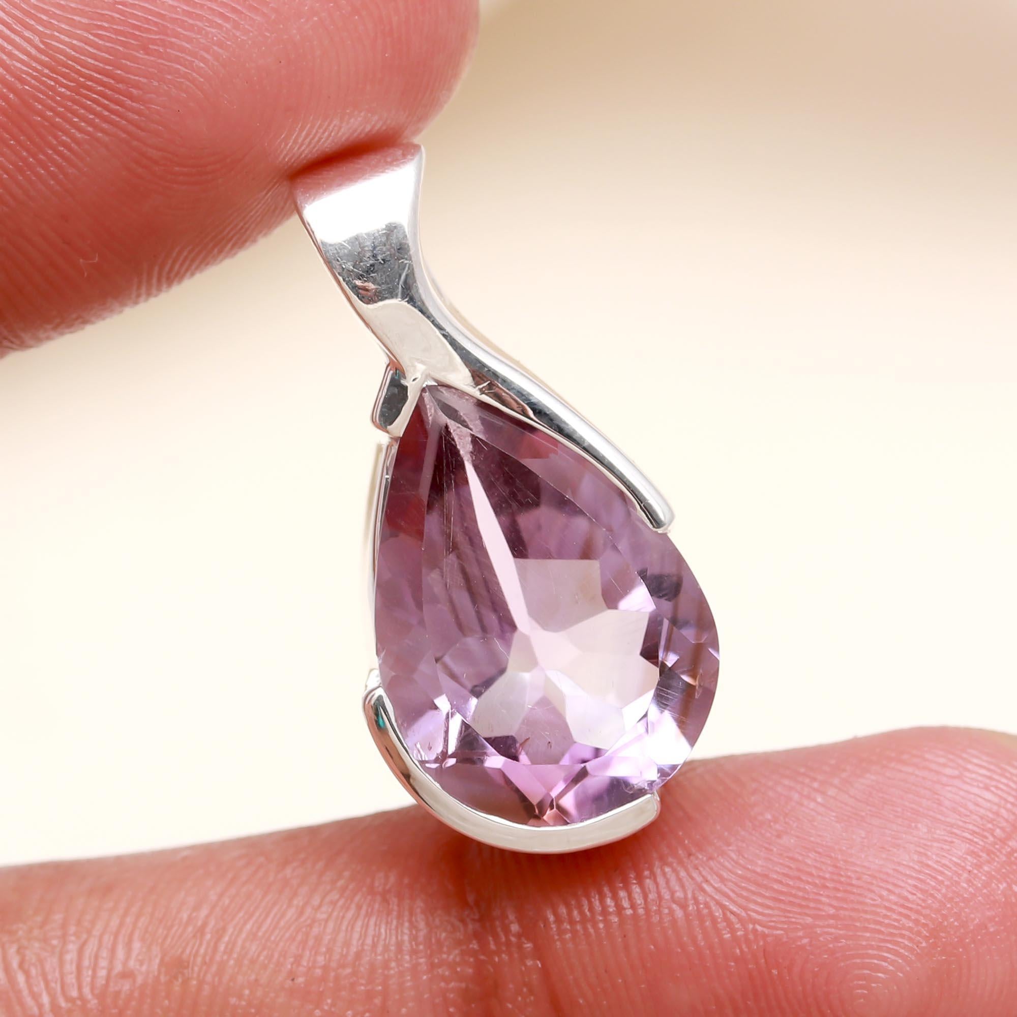 The Violet Realm: Amethyst Oval Textured Bezel Charm