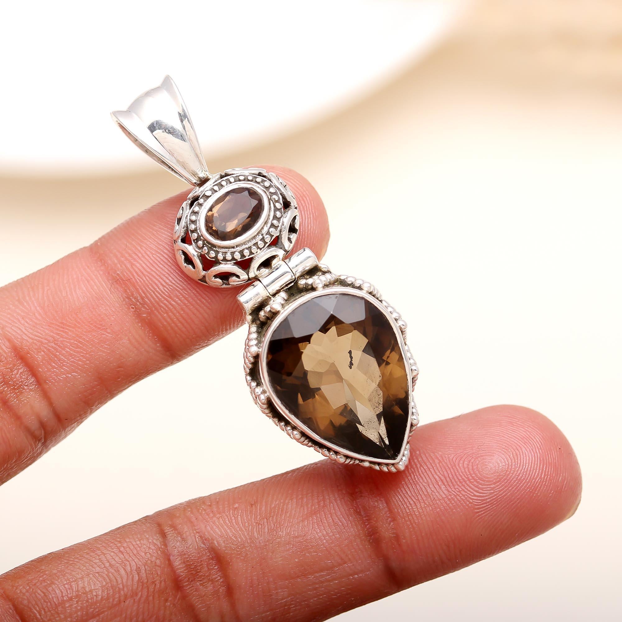 The Smoky Royal: Vintage Style Smoky Quartz Pendant