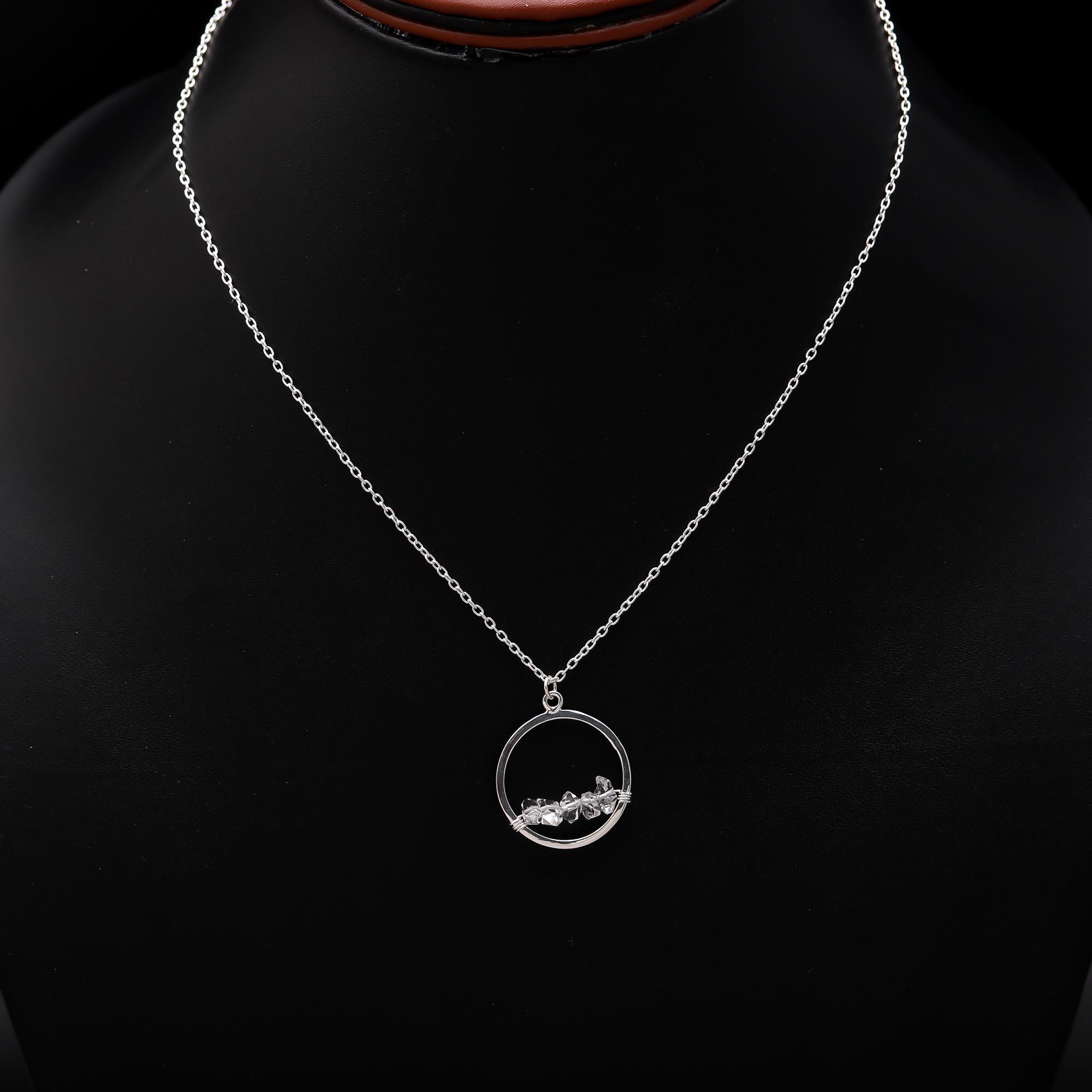 925 Silver Circle Pendant Necklace