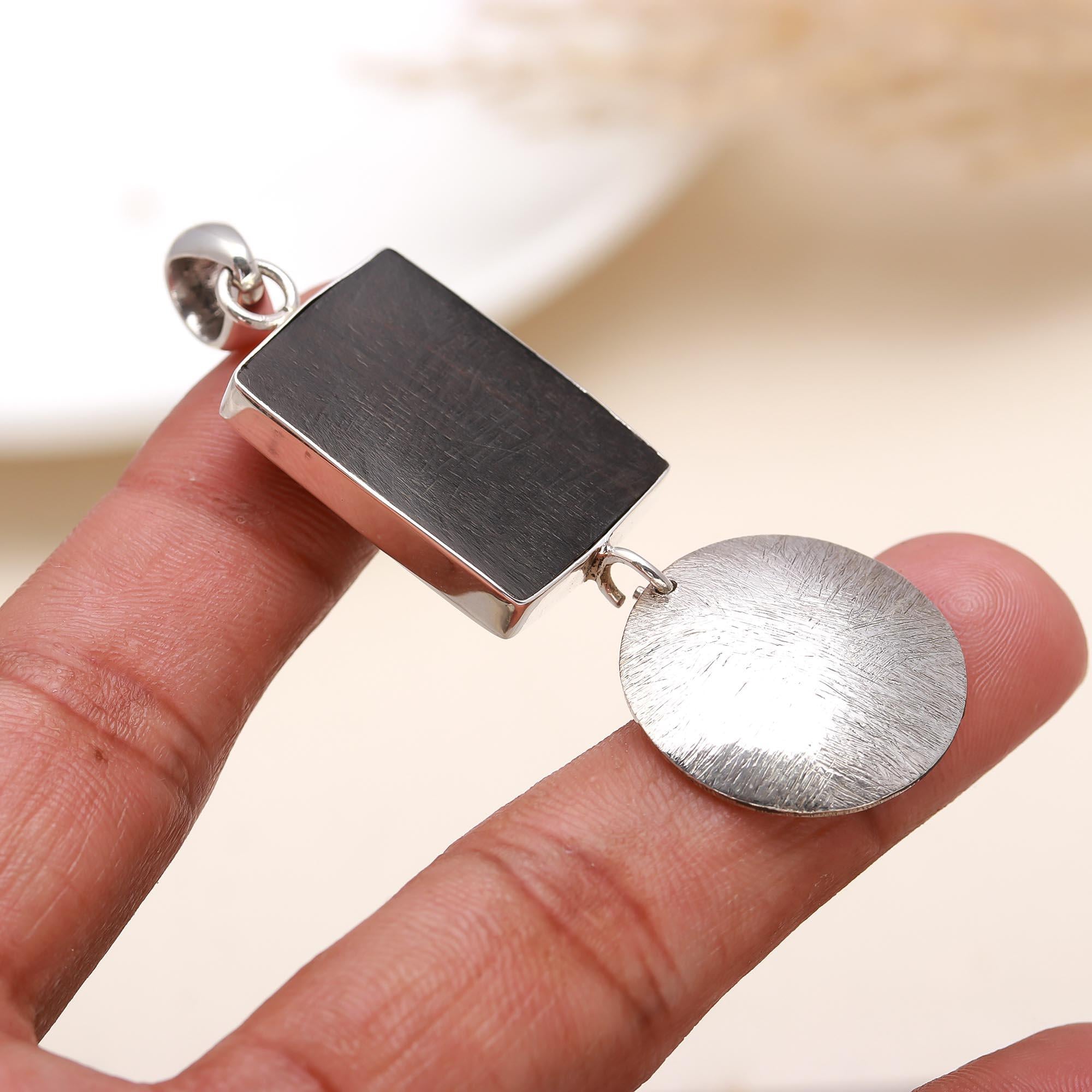 The Textured Trio: Hammered Sterling Silver Heart Pendant