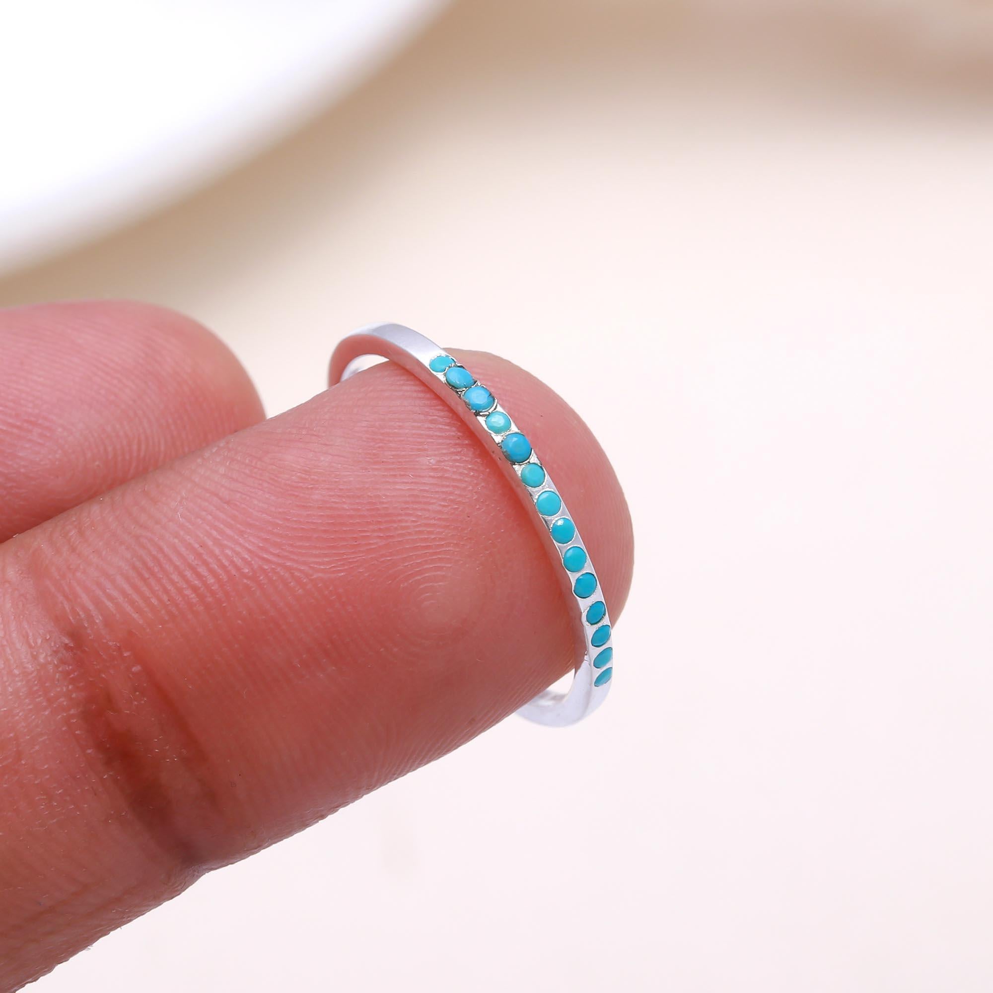 The Turquoise Horizon Band: Turquoise Stacking Ring