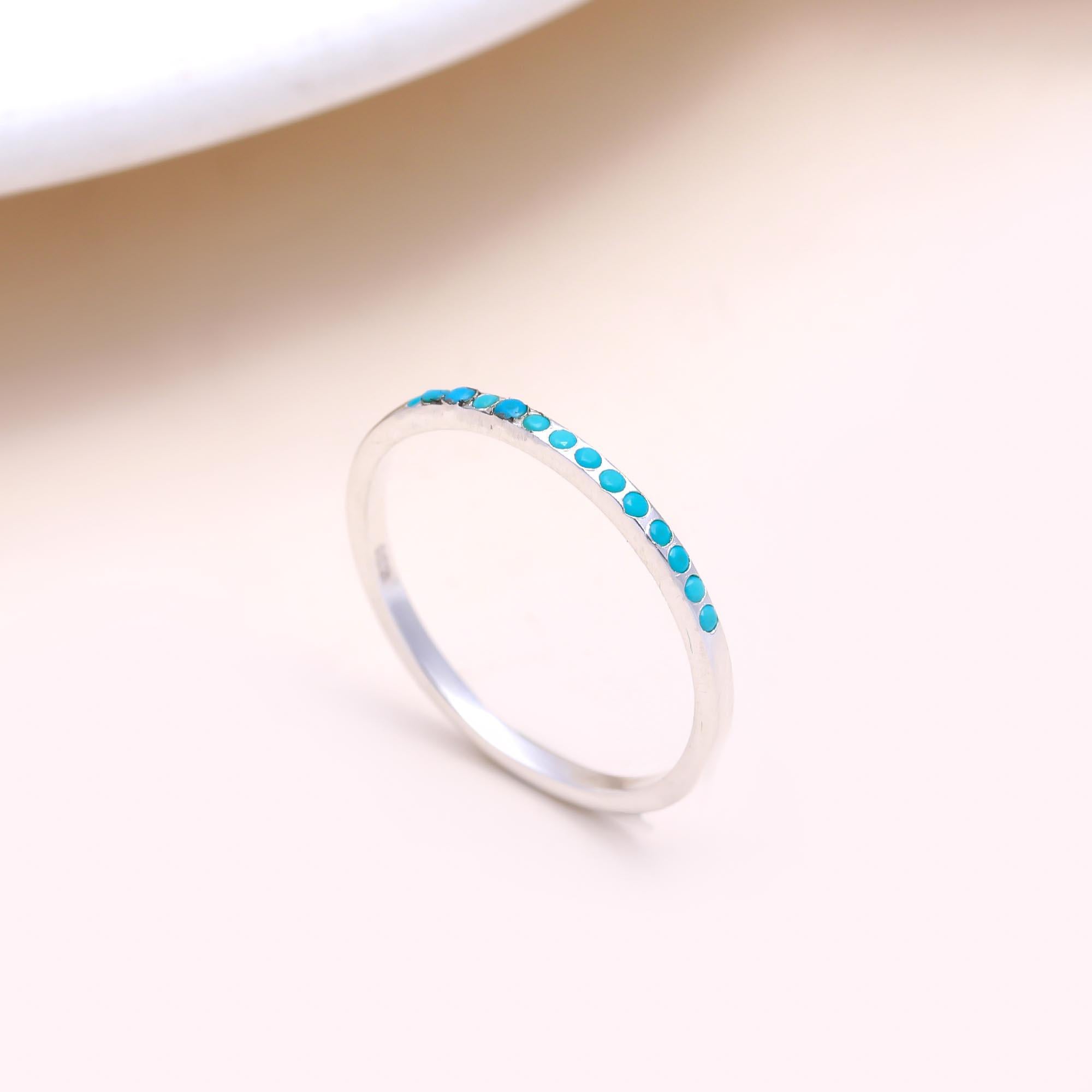 The Turquoise Horizon Band: Turquoise Stacking Ring