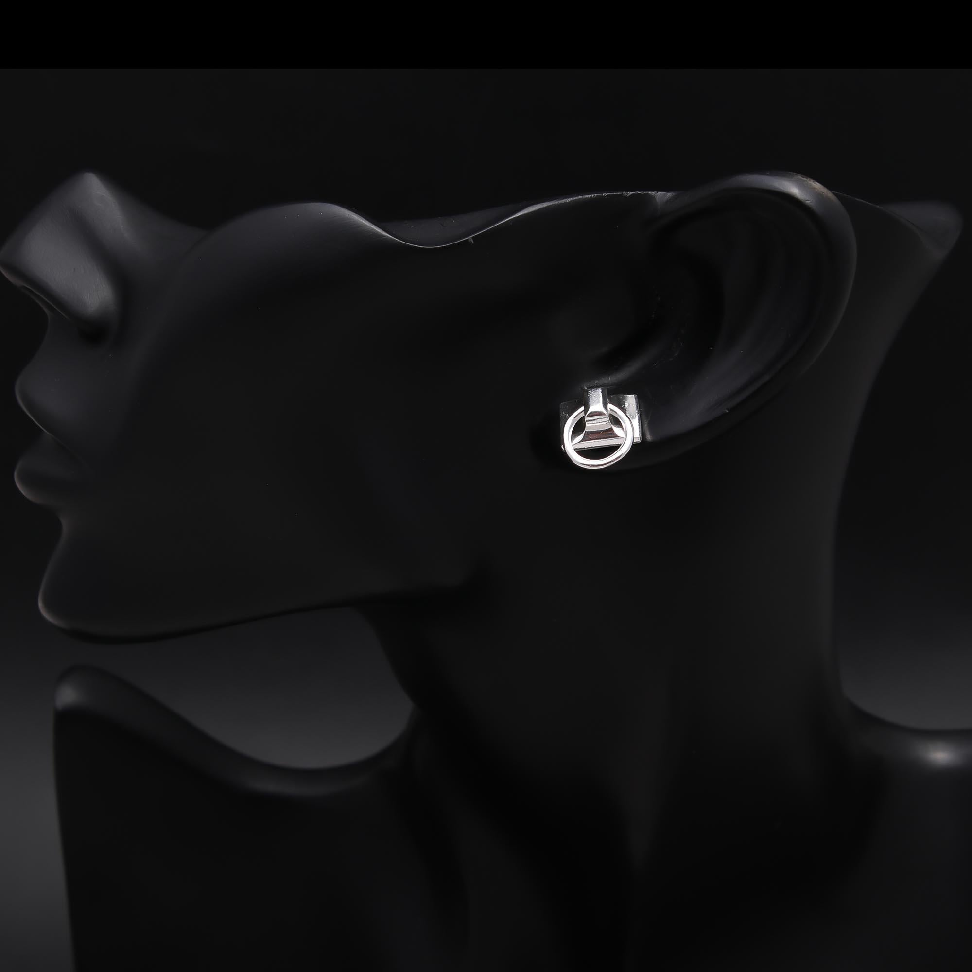 925 Sterling Silver Modern Geometric Stud Earrings