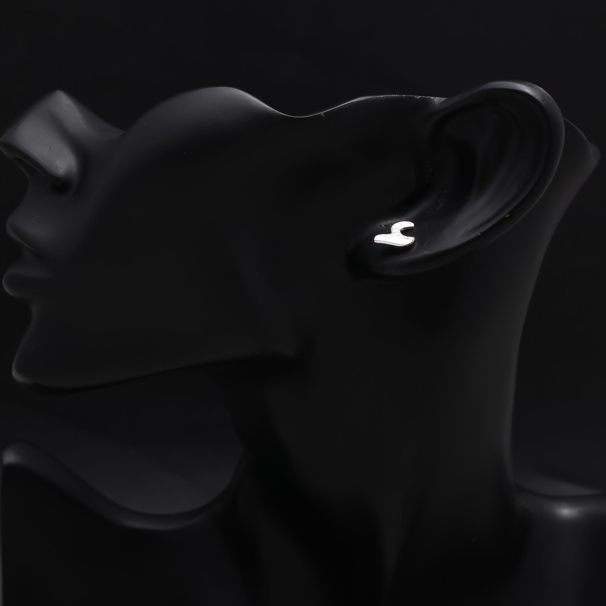 925 Sterling Silver Ocean Wave Stud Earrings