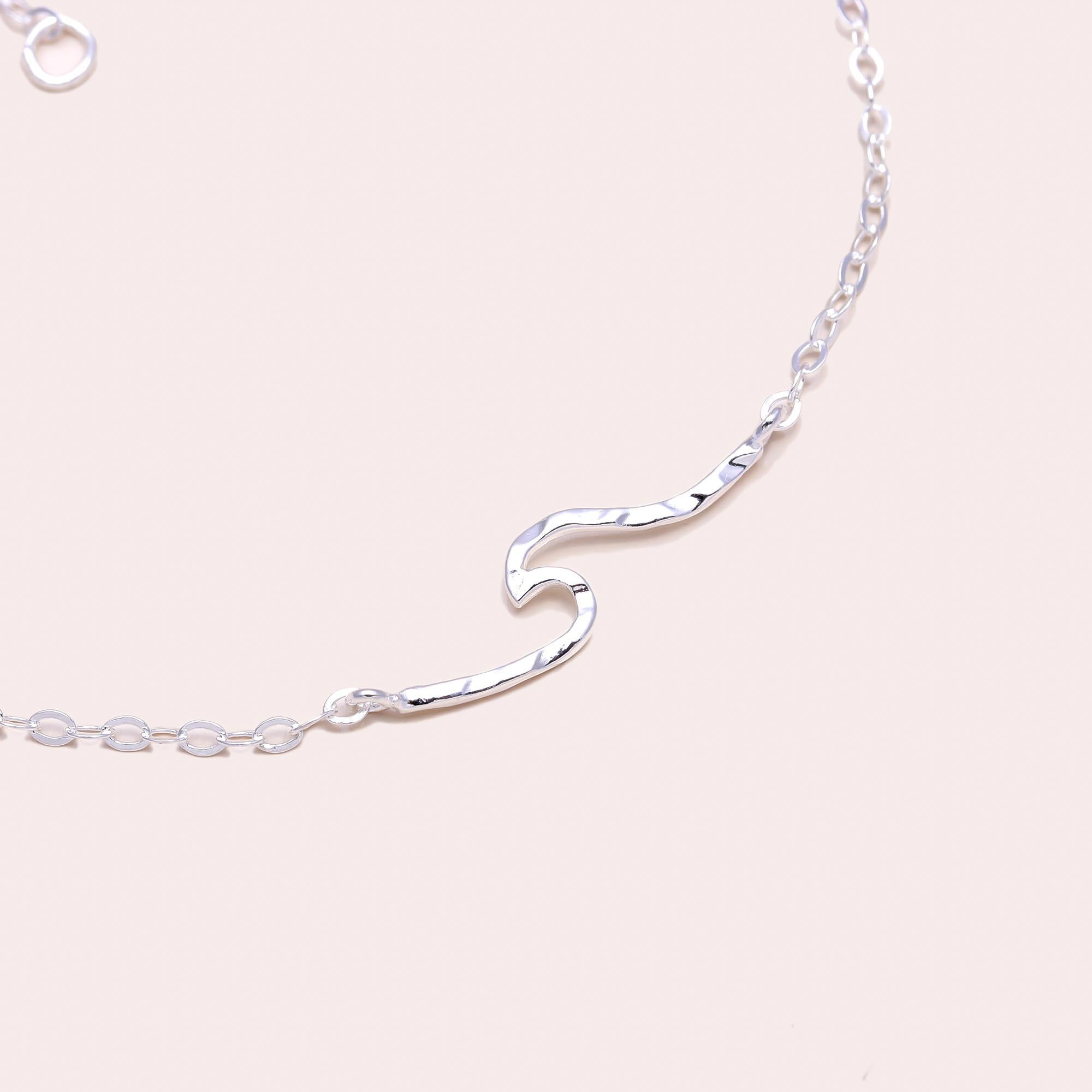 925 Sterling Silver Wave Chain Bracelet