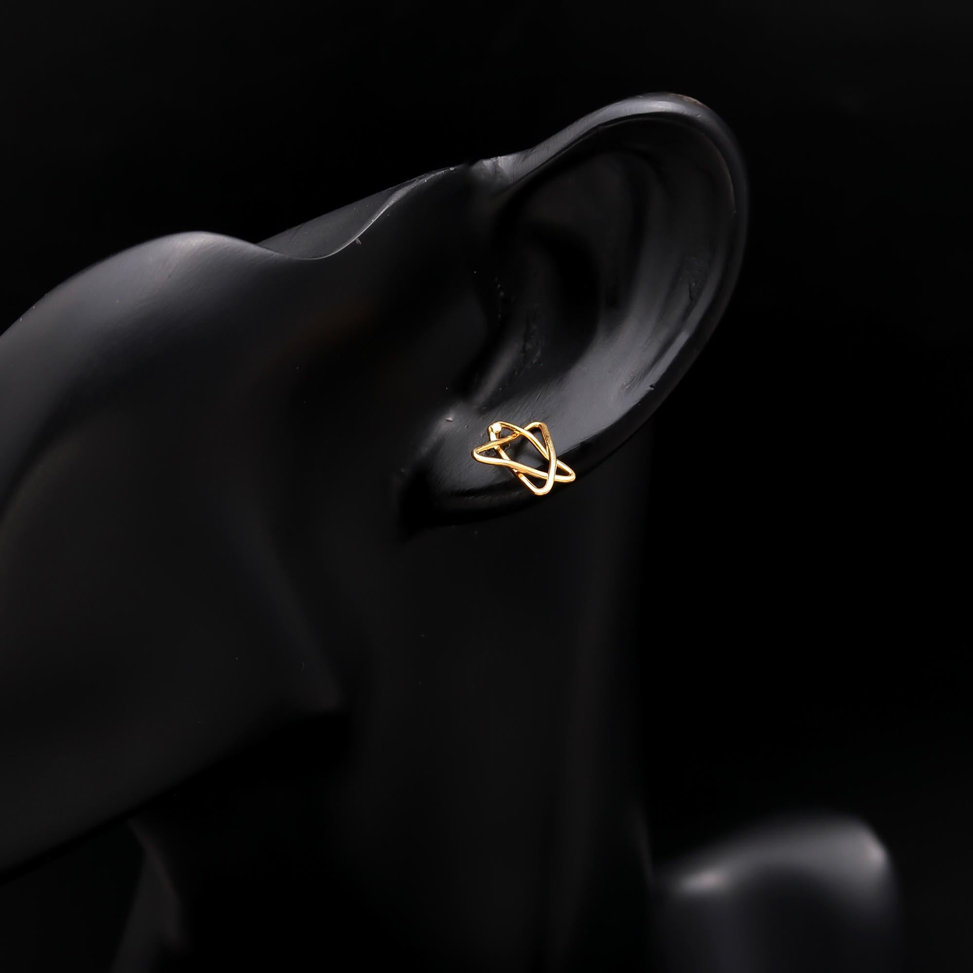 The Wire Star: Minimalist Celestial Studs