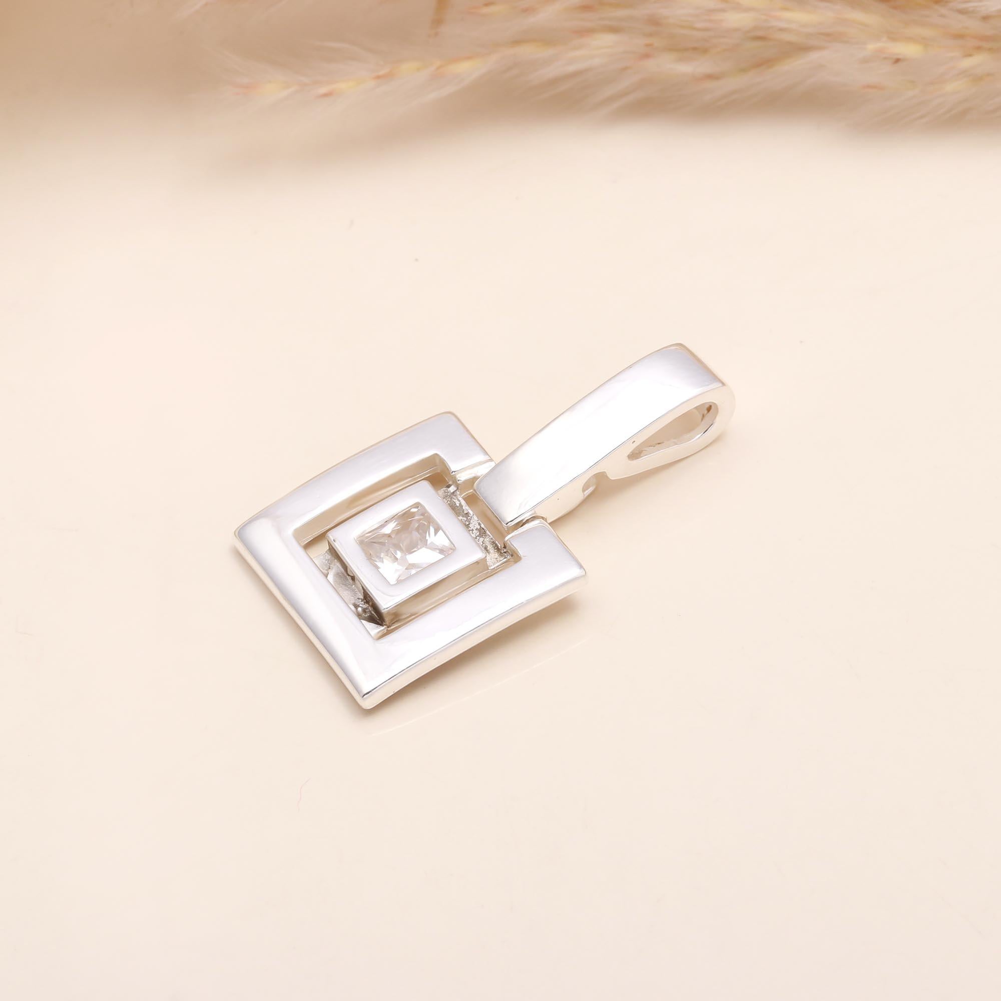 925 Sterling Silver Geometric Pendant