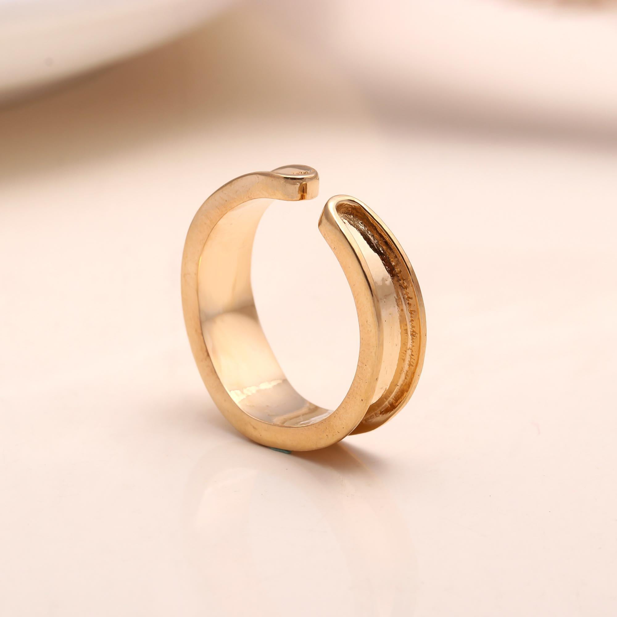 925 Sterling Silver Open Curve Ring