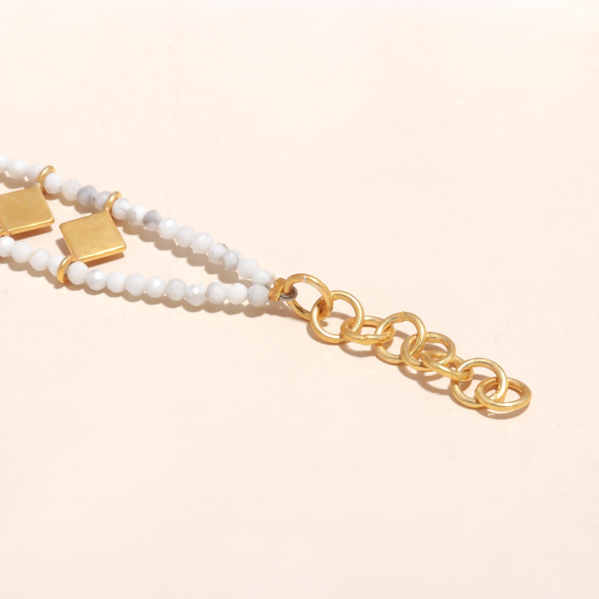 The Arctic Geo: Gold Beaded Bracelet