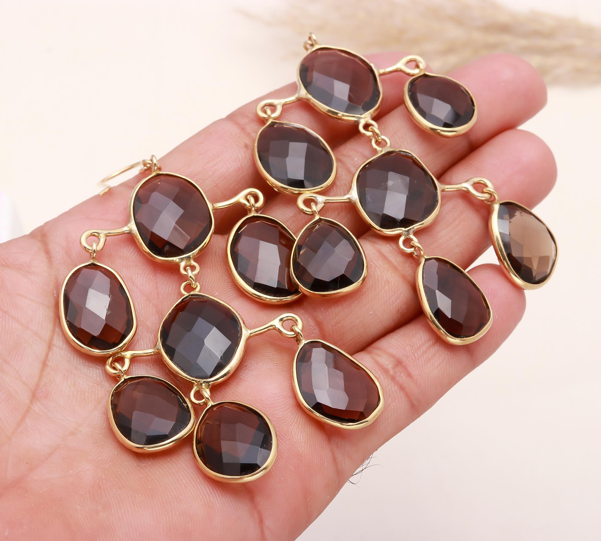 The Smoky Chandelier: Quartz Statement Earrings