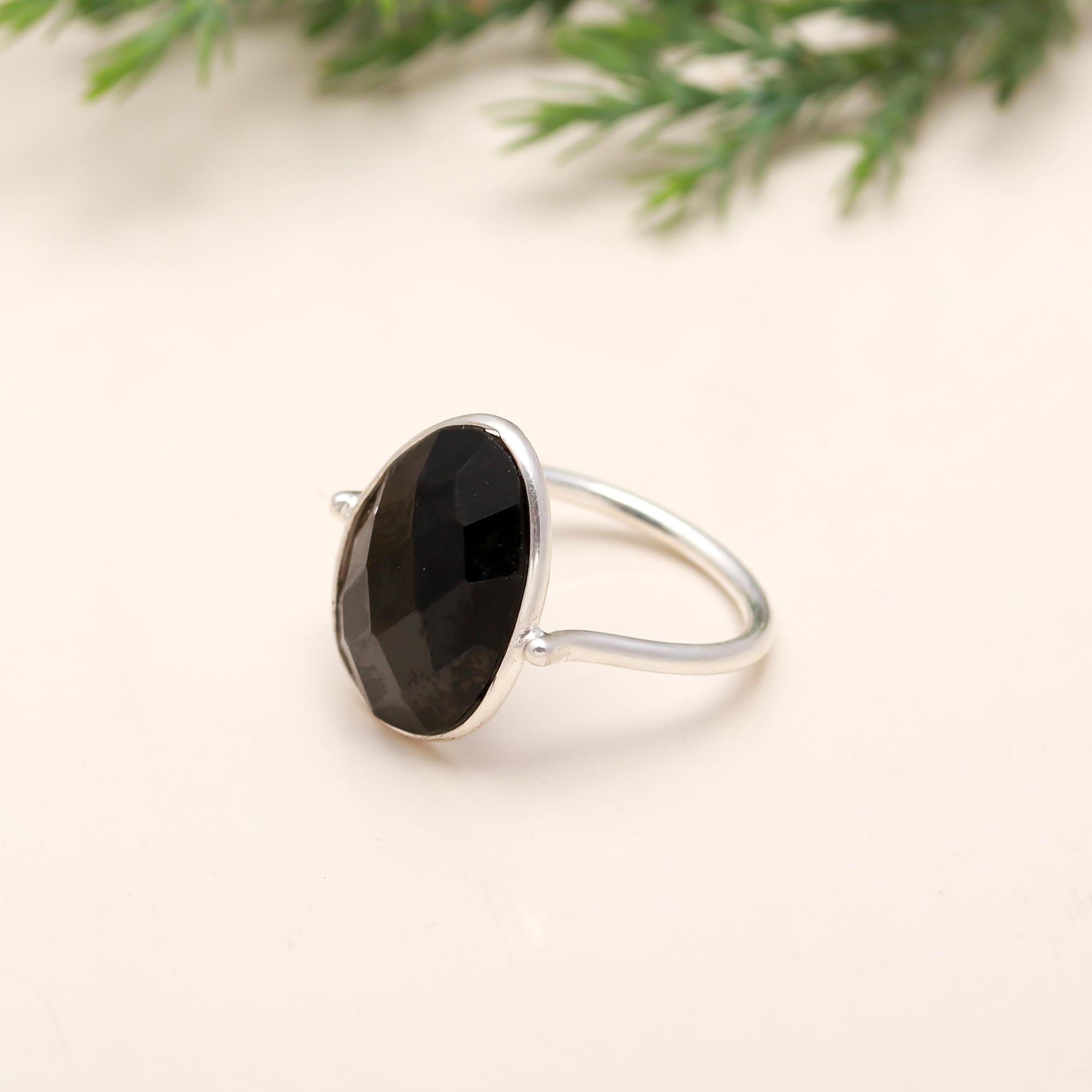 925 Silver Black Onyx Ring