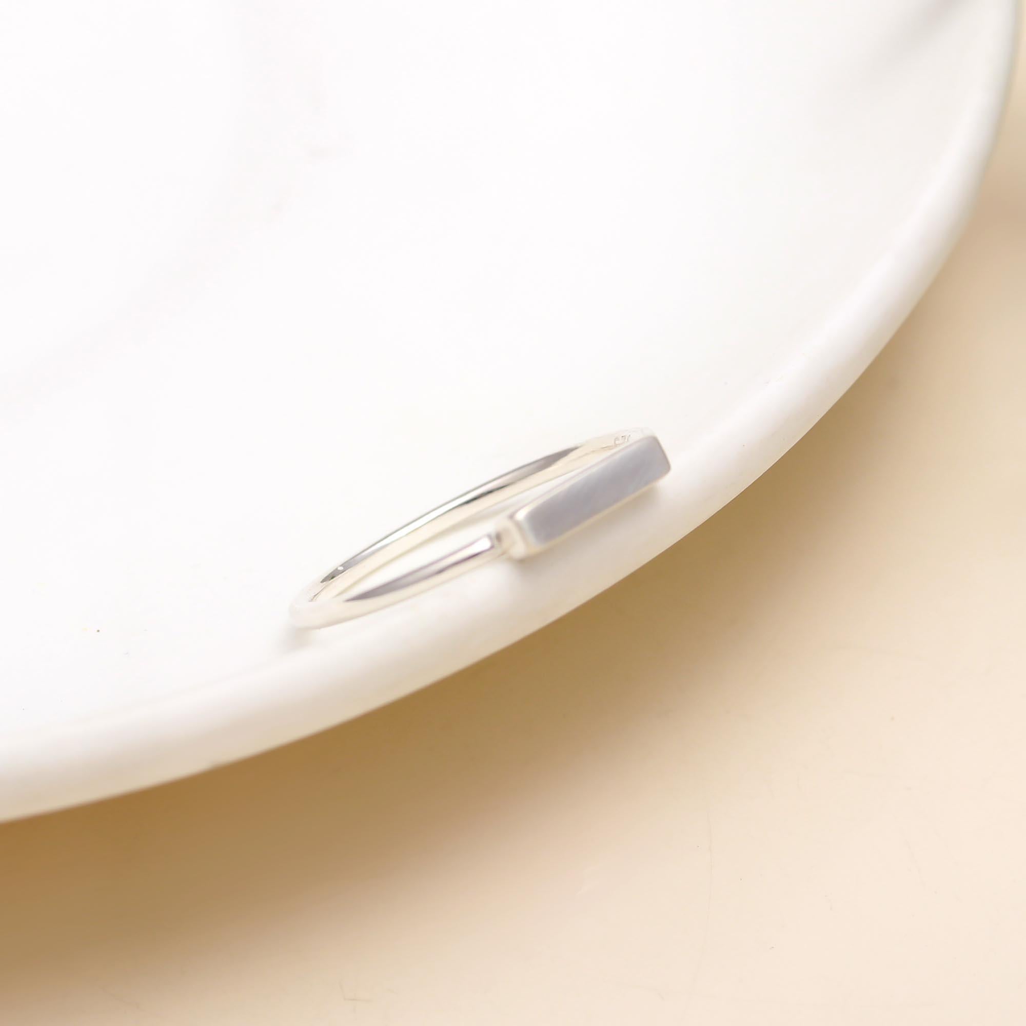 925 Silver Bar Stackable Ring