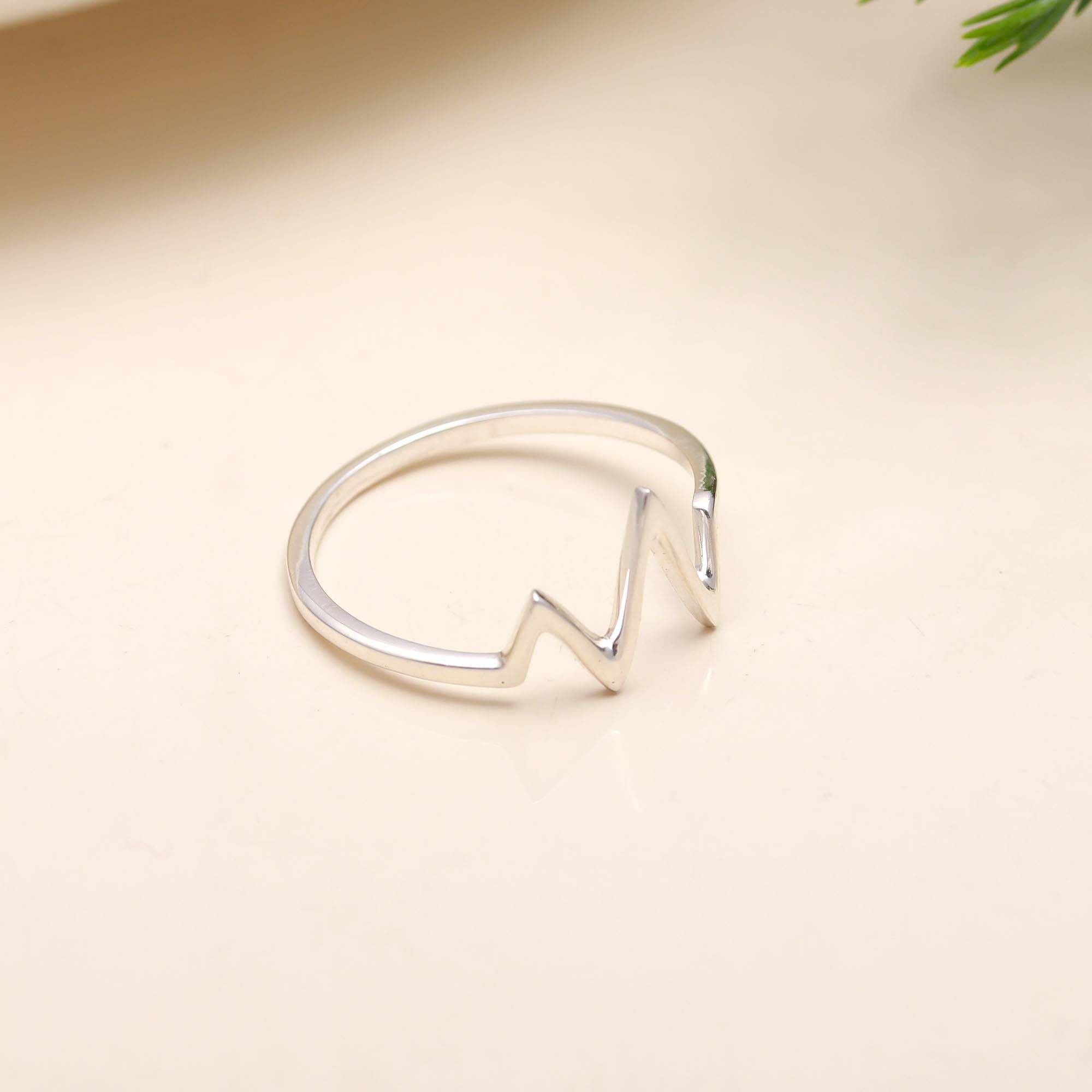 925 Silver Heartbeat Ring
