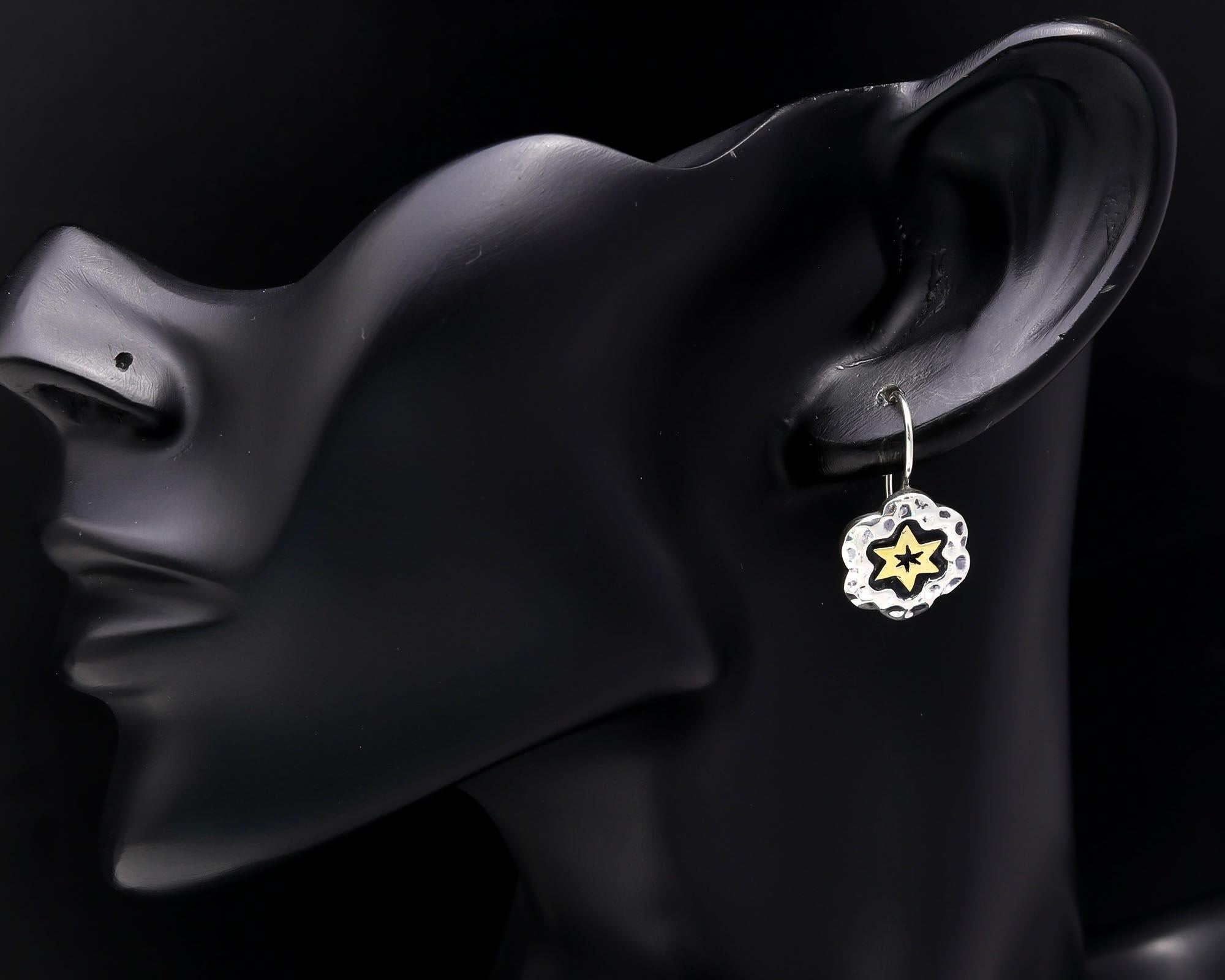 925 Sterling Silver Star Drop Earrings