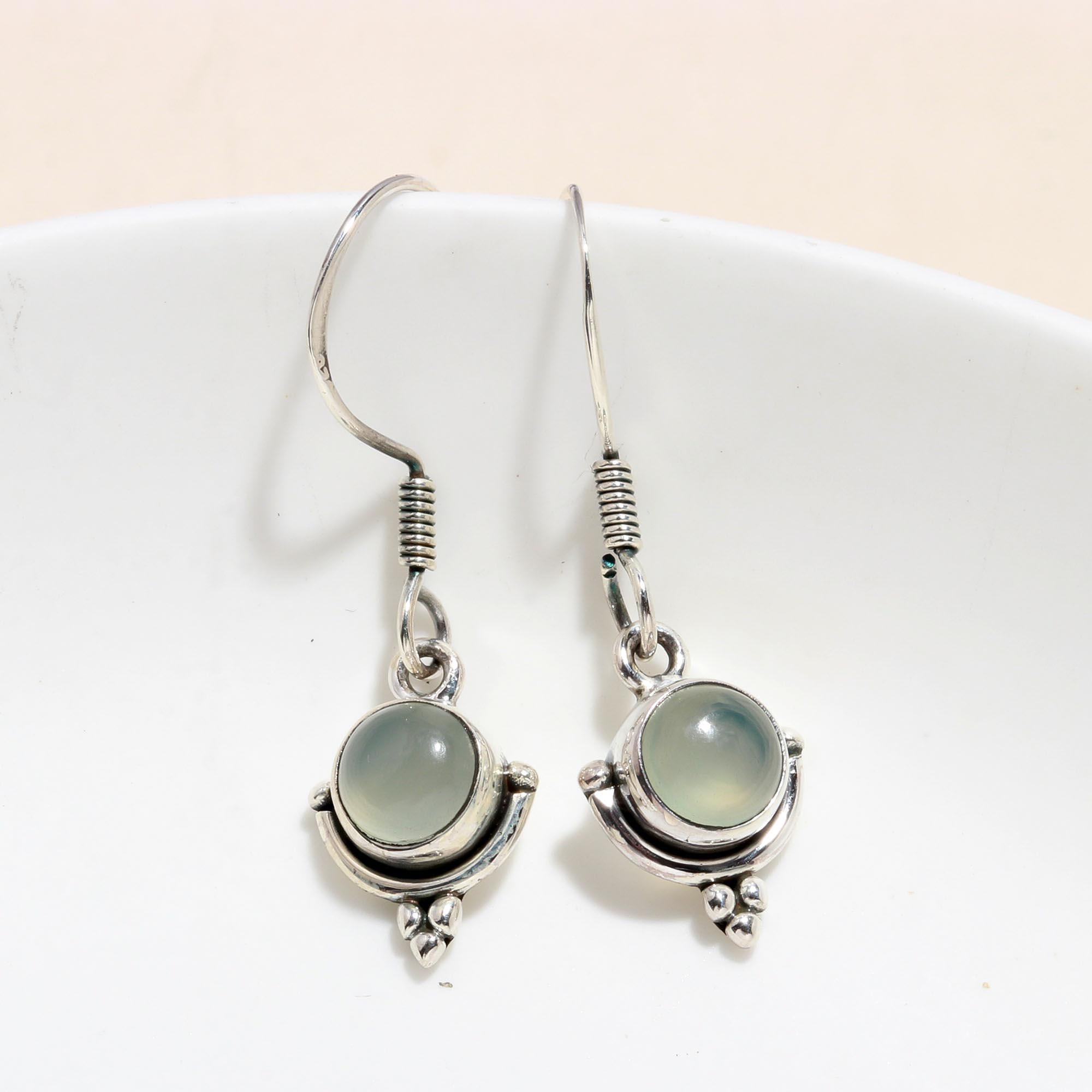 925 Sterling Silver Moonstone Dangle Earrings