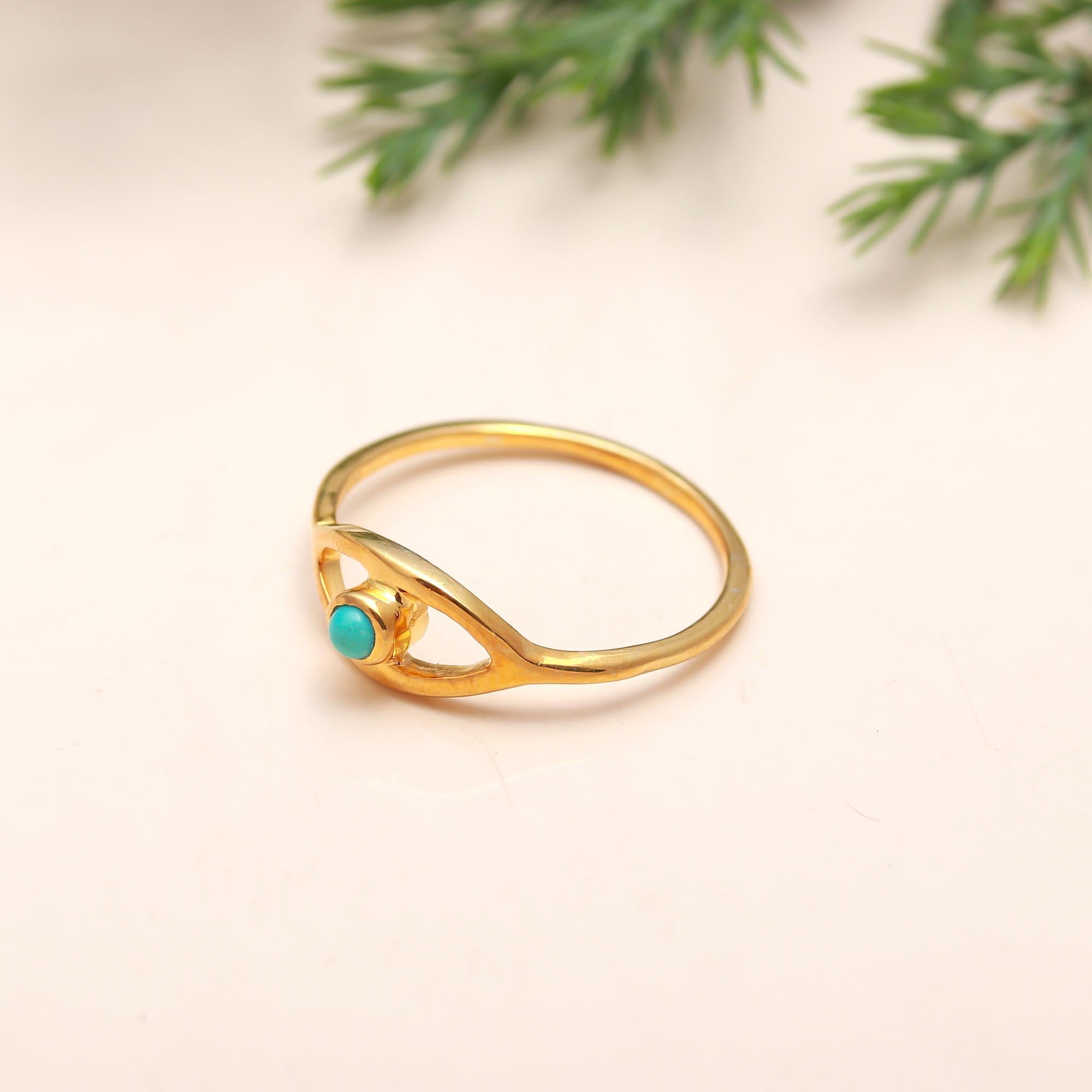 The Protective Eye: Turquoise Marquise Ring