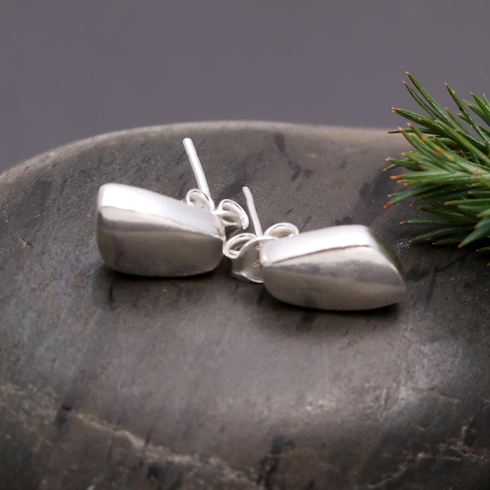 925 Silver Abstract Shape Stud Earrings