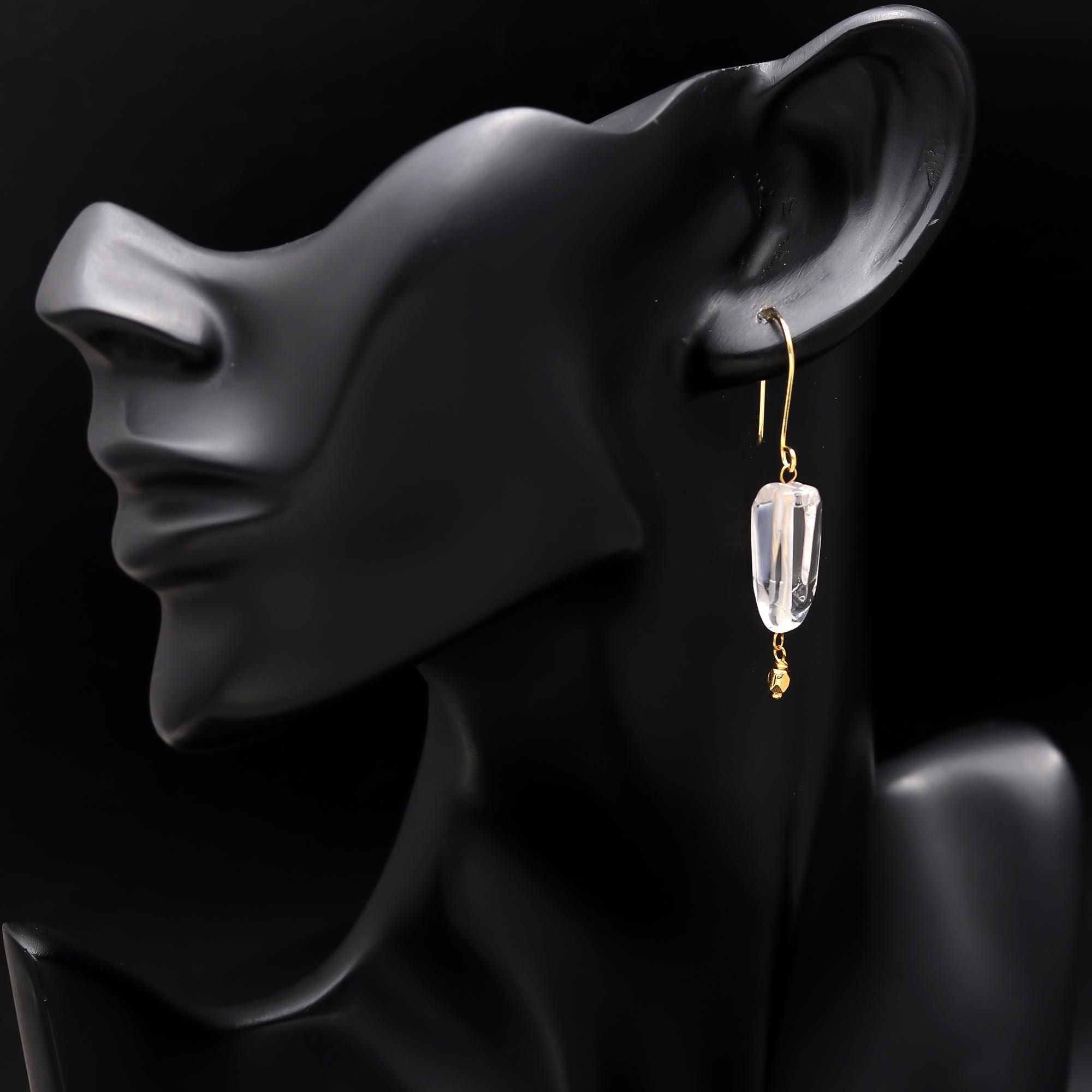 Crystal Gemstone Dangle Earrings