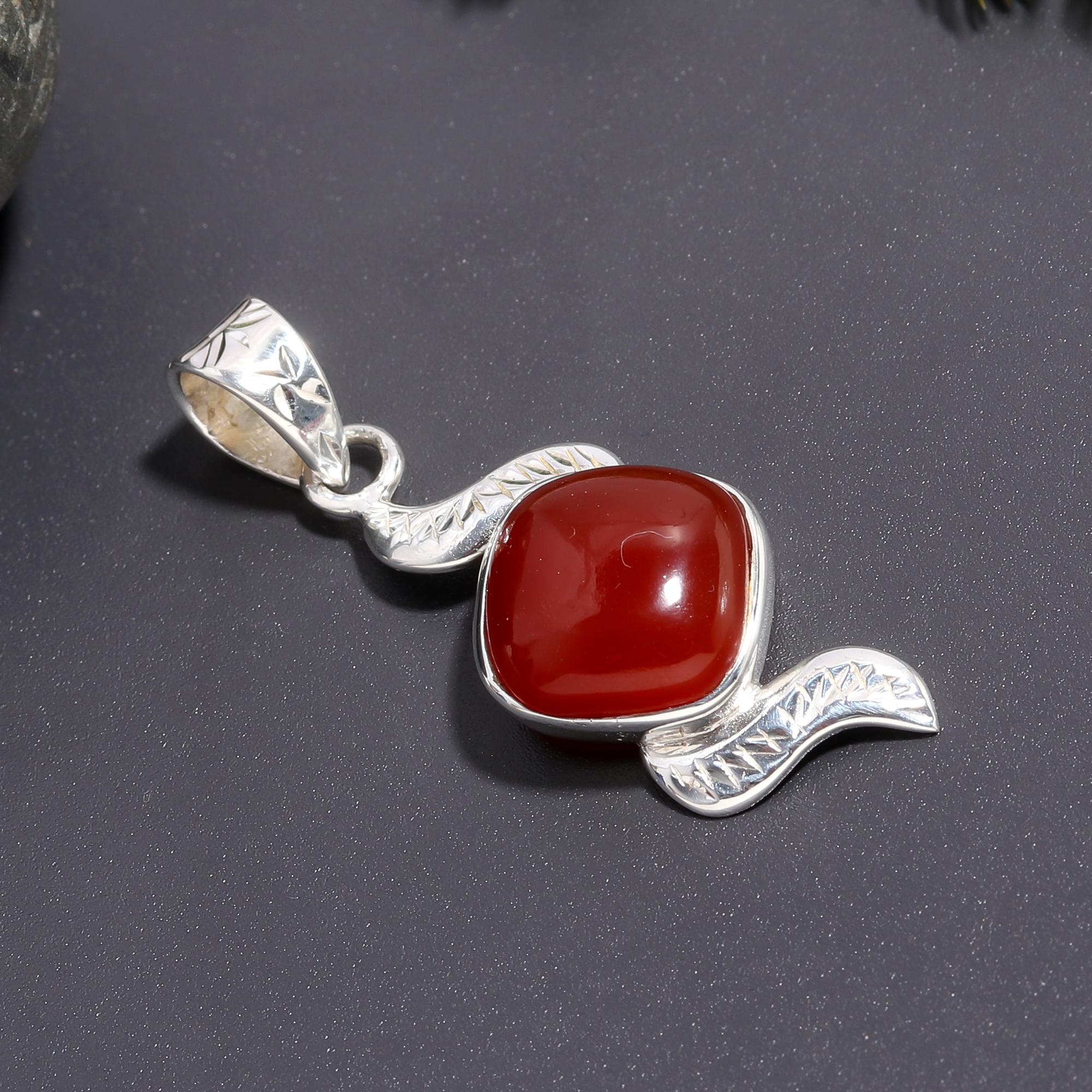 925 Silver Carnelian Pendant