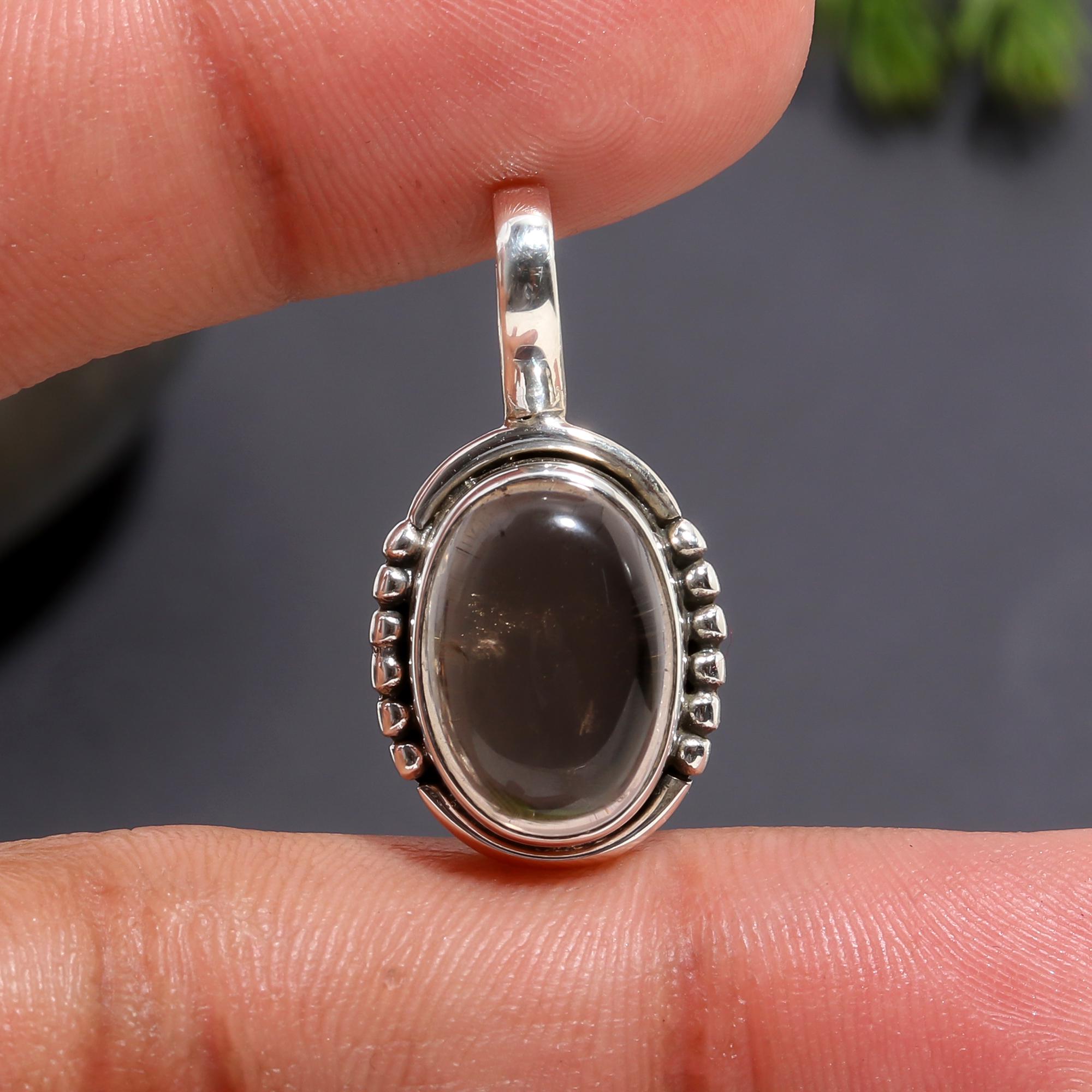 925 Silver Smoky Quartz Pendant