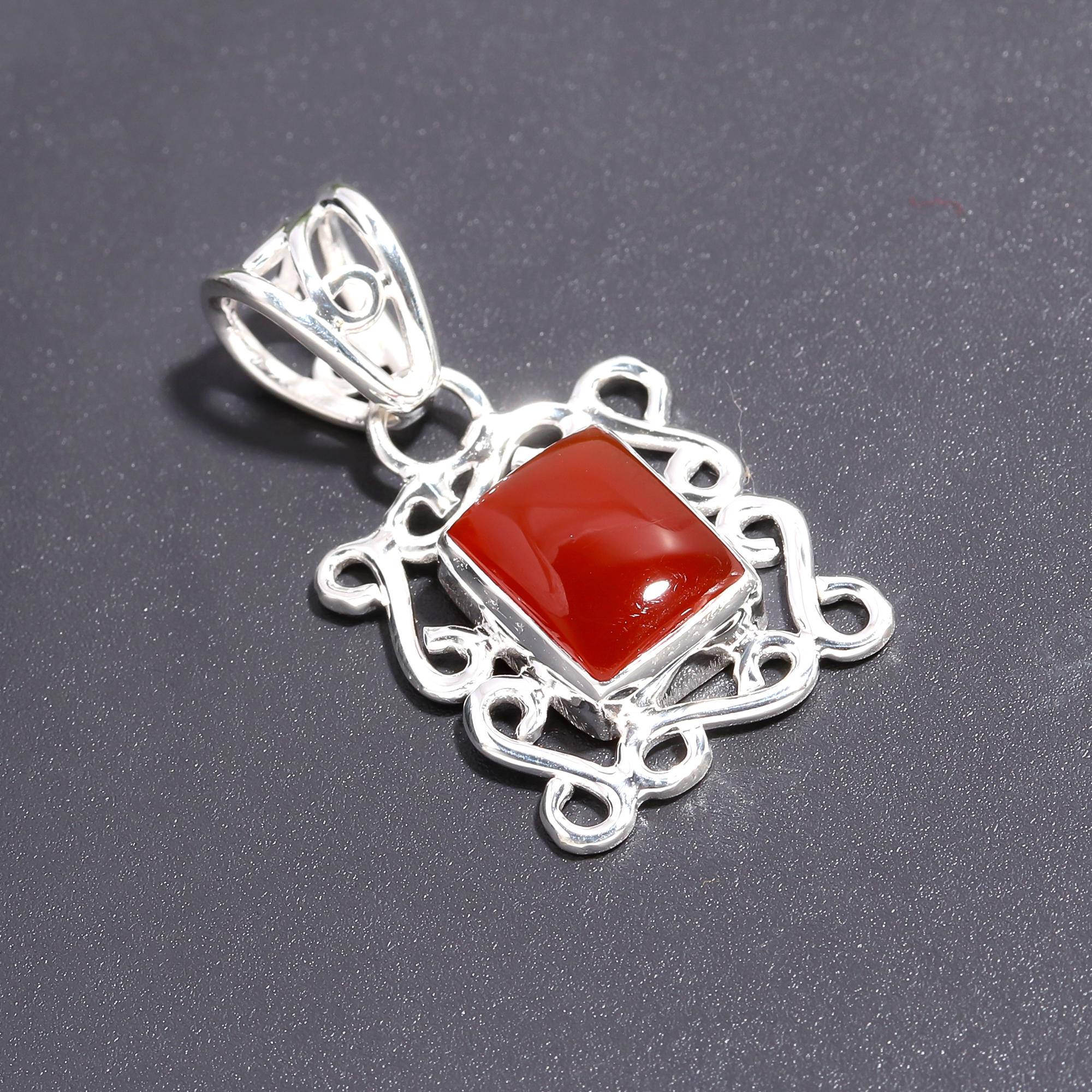 925 Silver Carnelian Pendant
