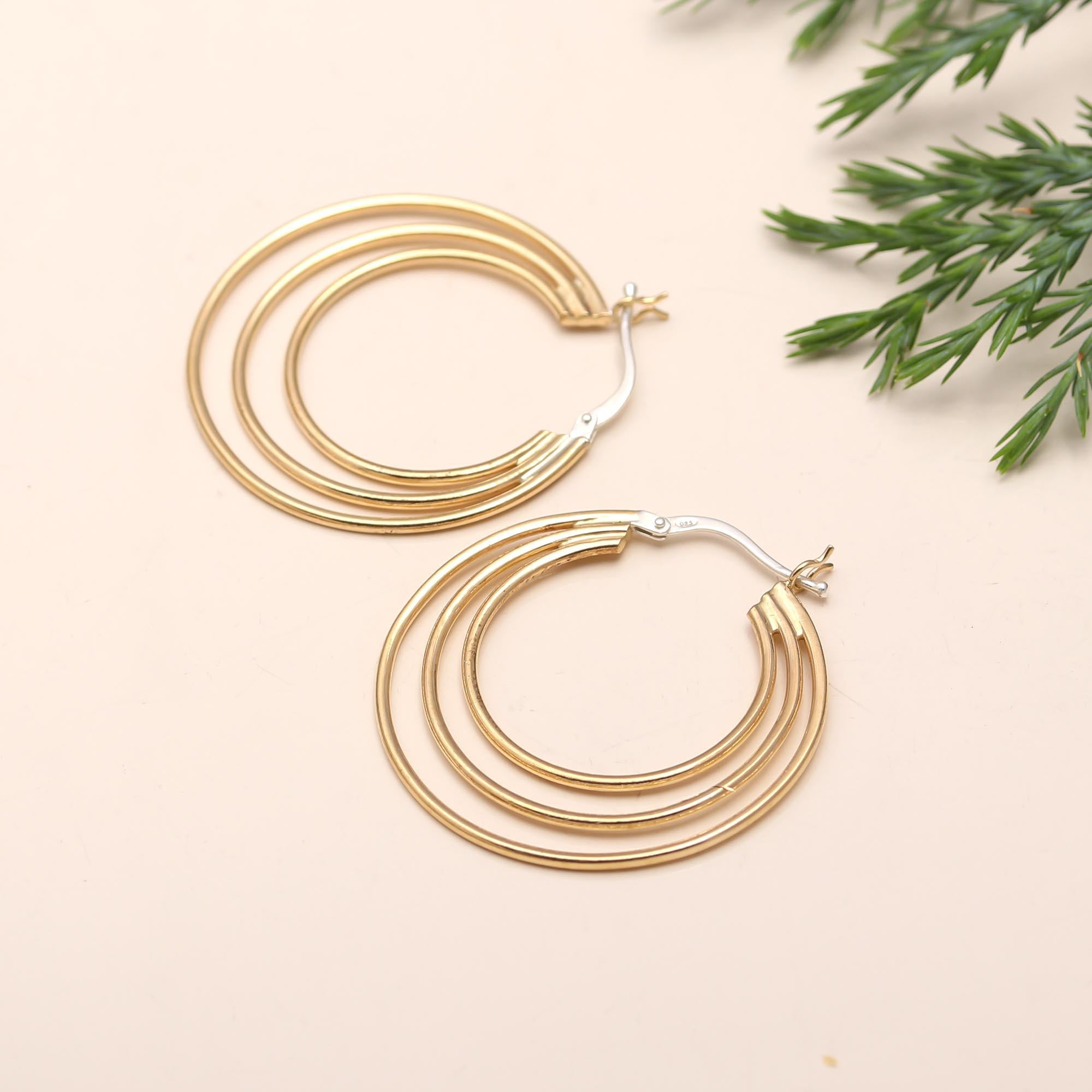 Brass Hoop Earrings
