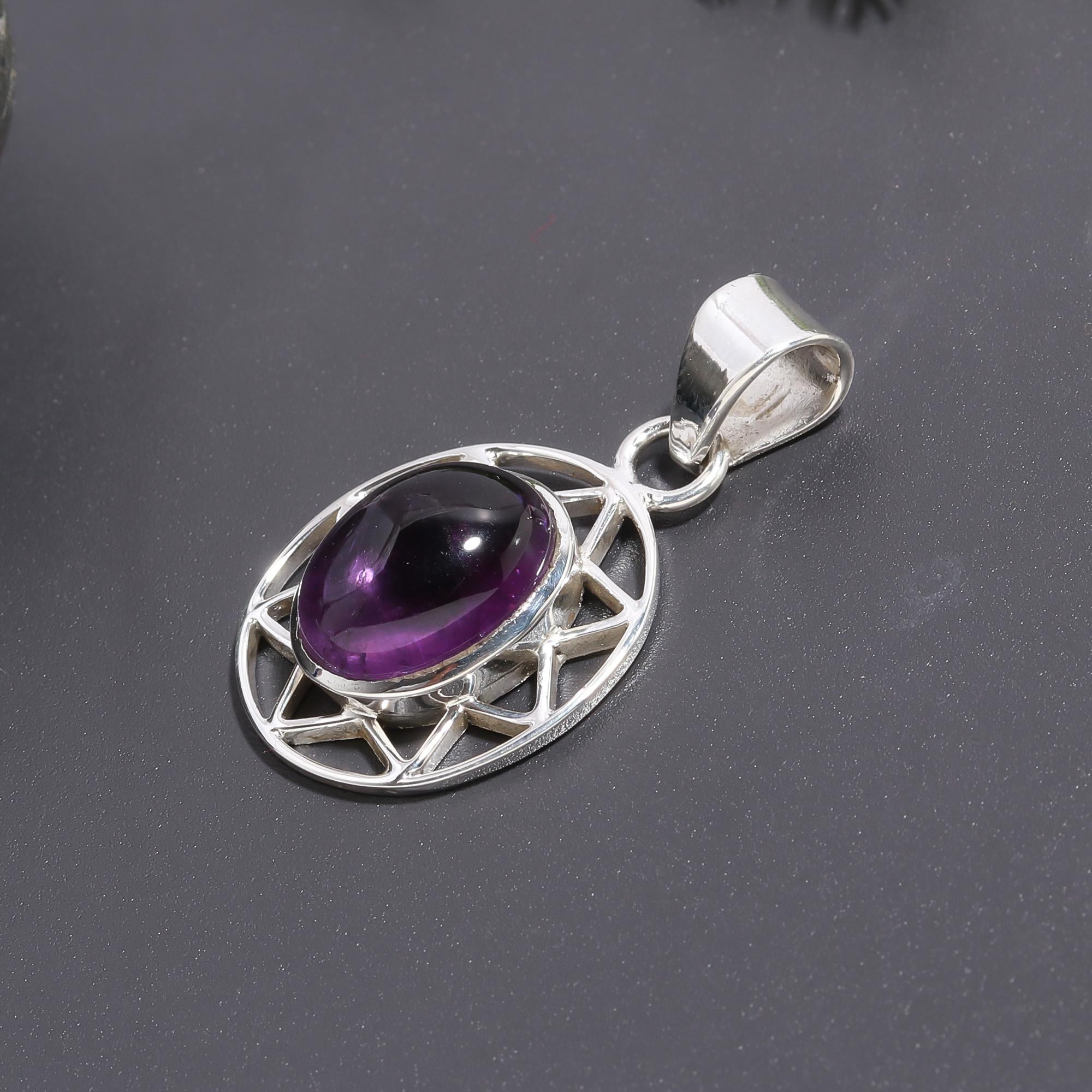 925 Silver Amethyst Pendant