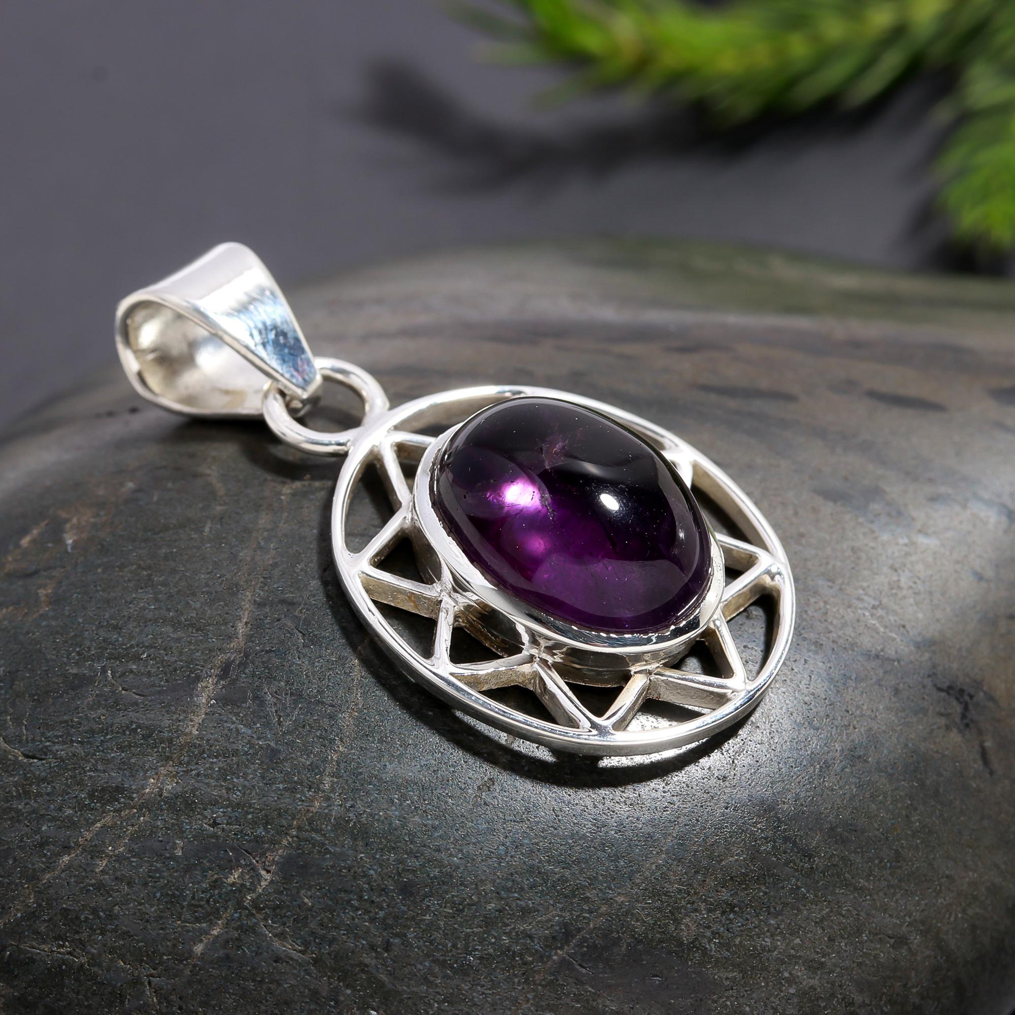 925 Silver Amethyst Pendant