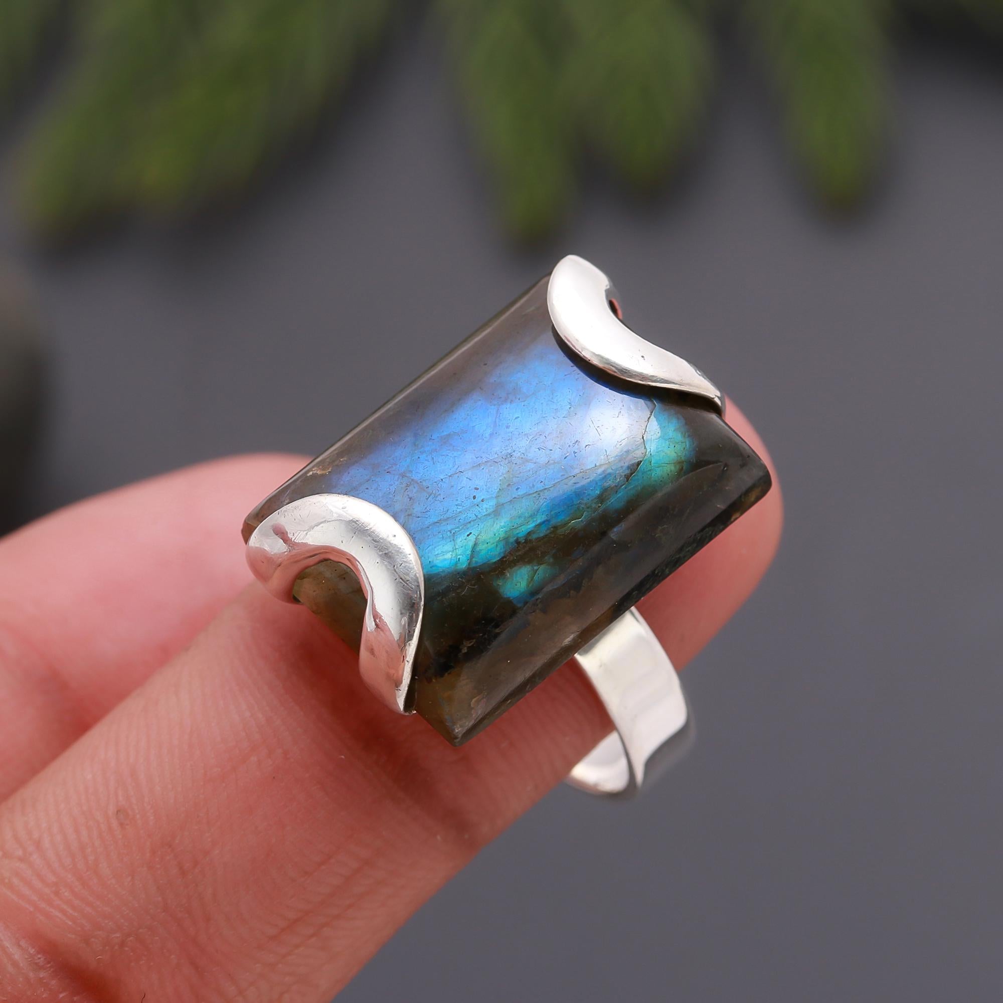 925 Silver Labradorite Ring