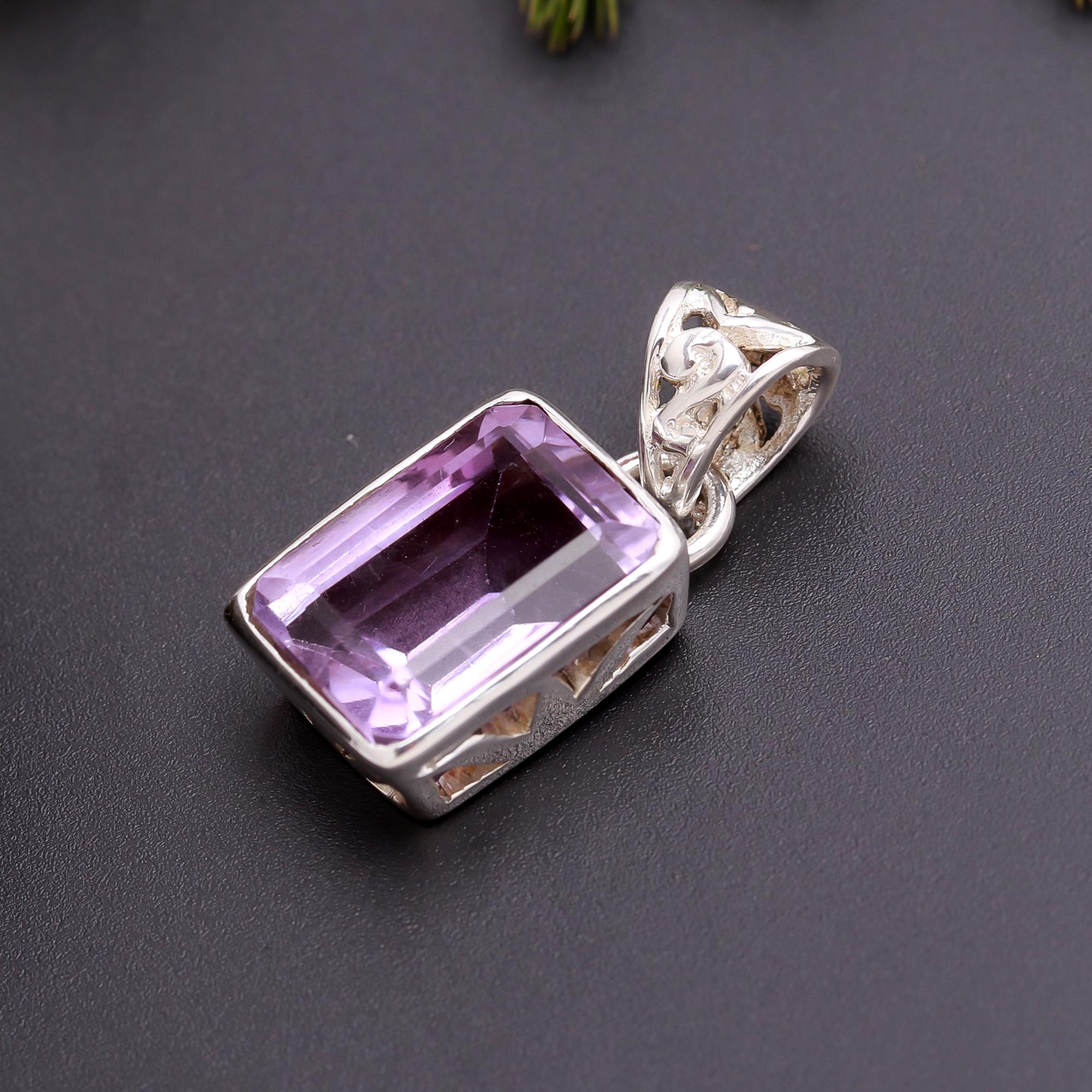 925 Silver Amethyst Pendant