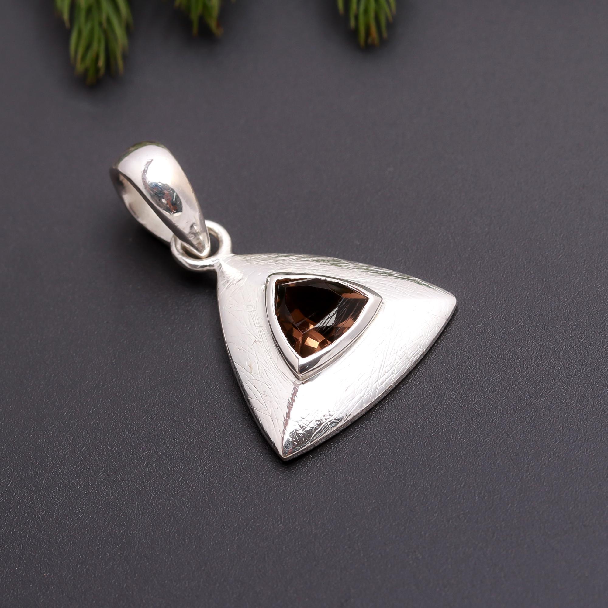 925 Silver Smoky Quartz Pendant