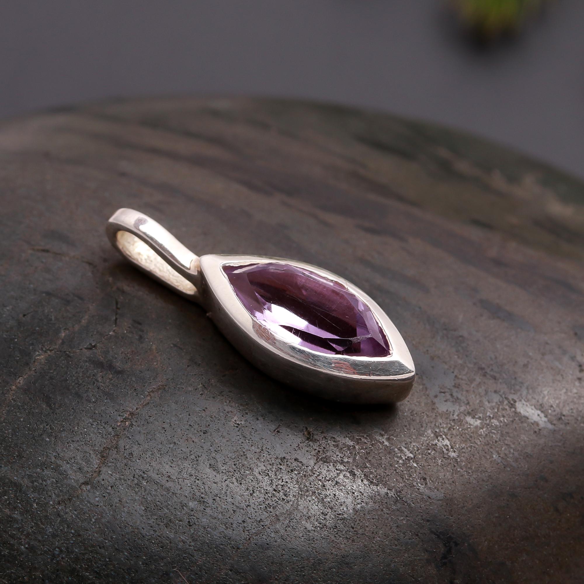 925 Silver Amethyst Pendant