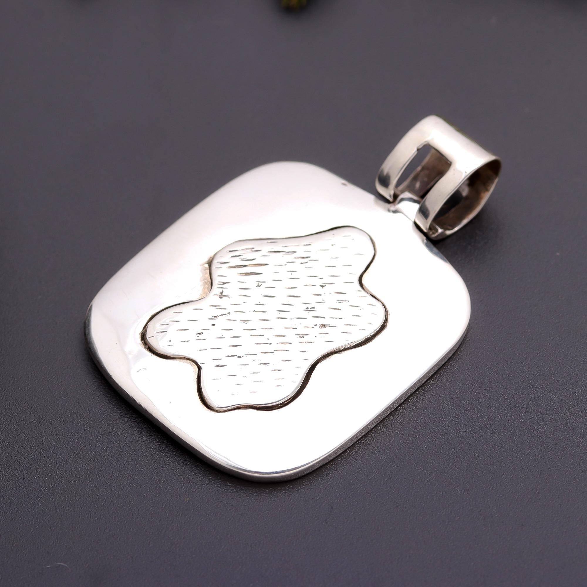 925 Silver Textured Cloud Pendant