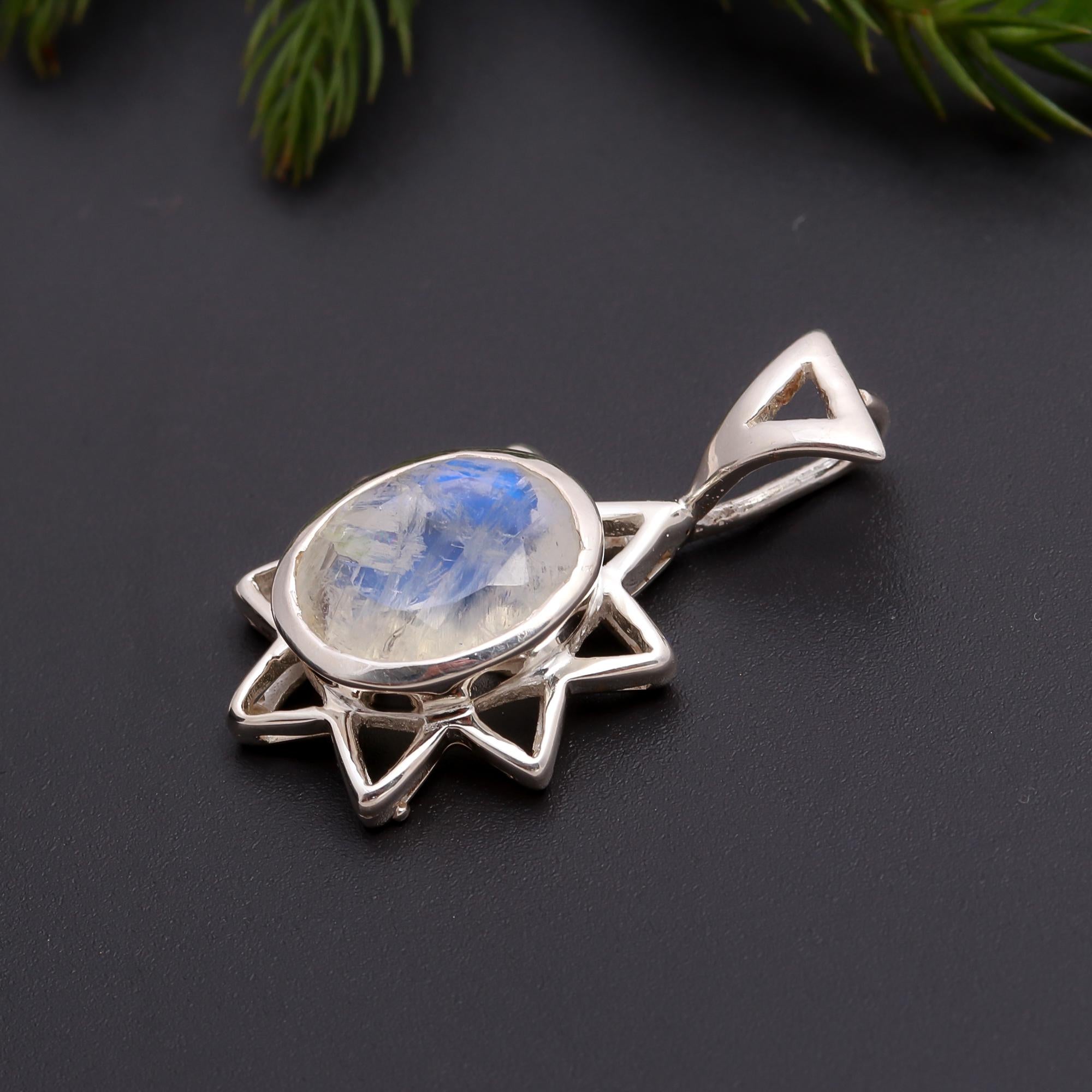 925 Silver Moonstone Pendant