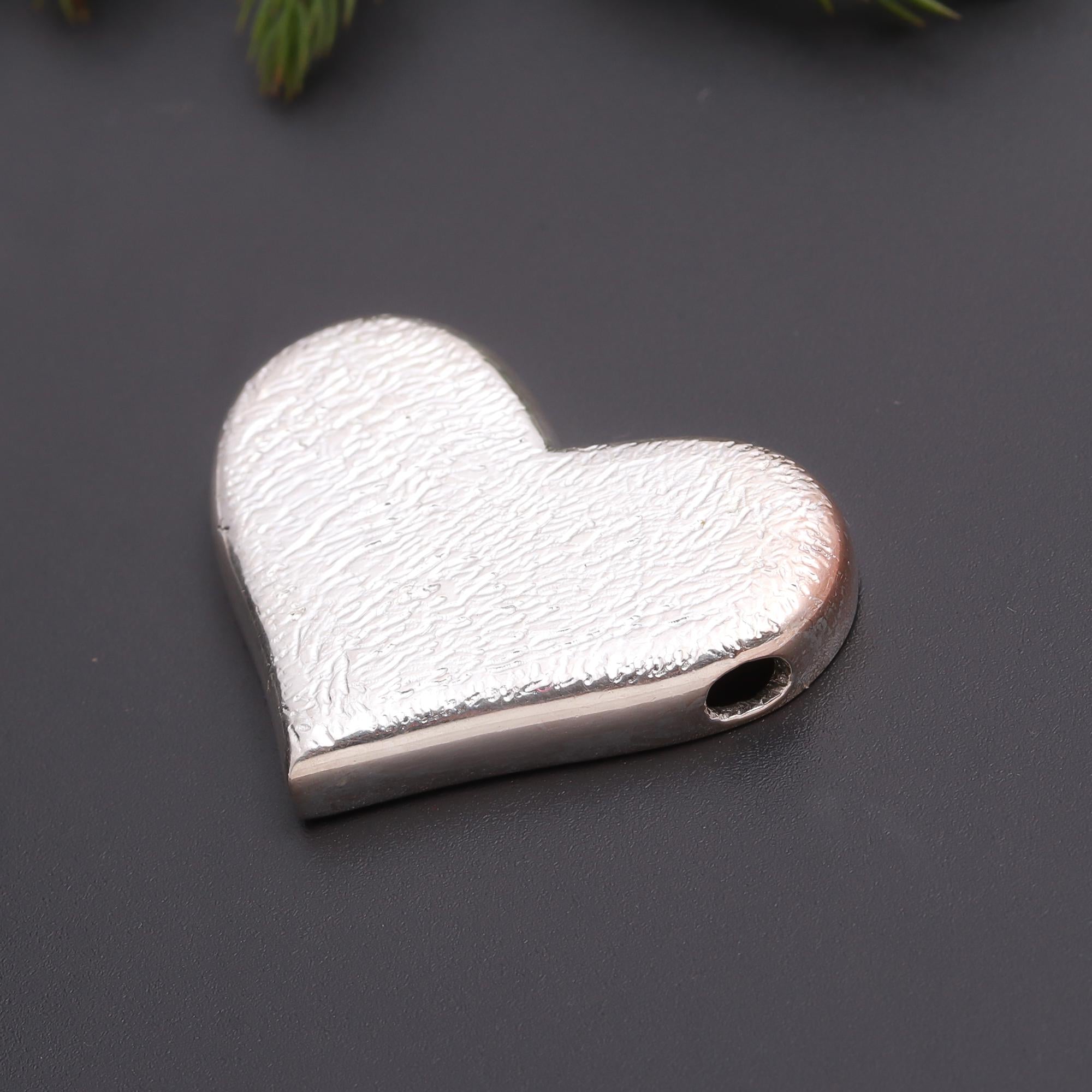 925 Silver Puff Heart Pendant