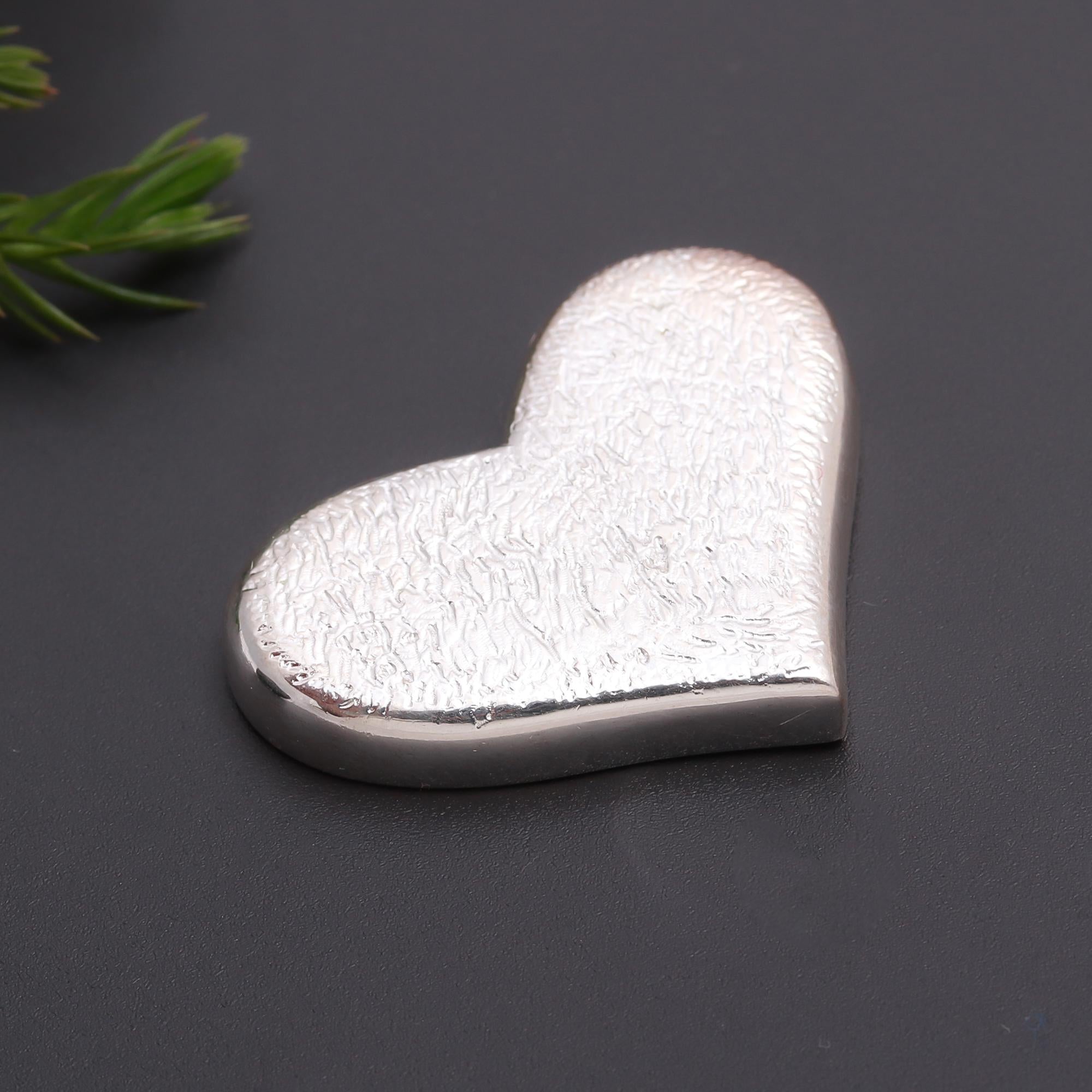 925 Silver Puff Heart Pendant
