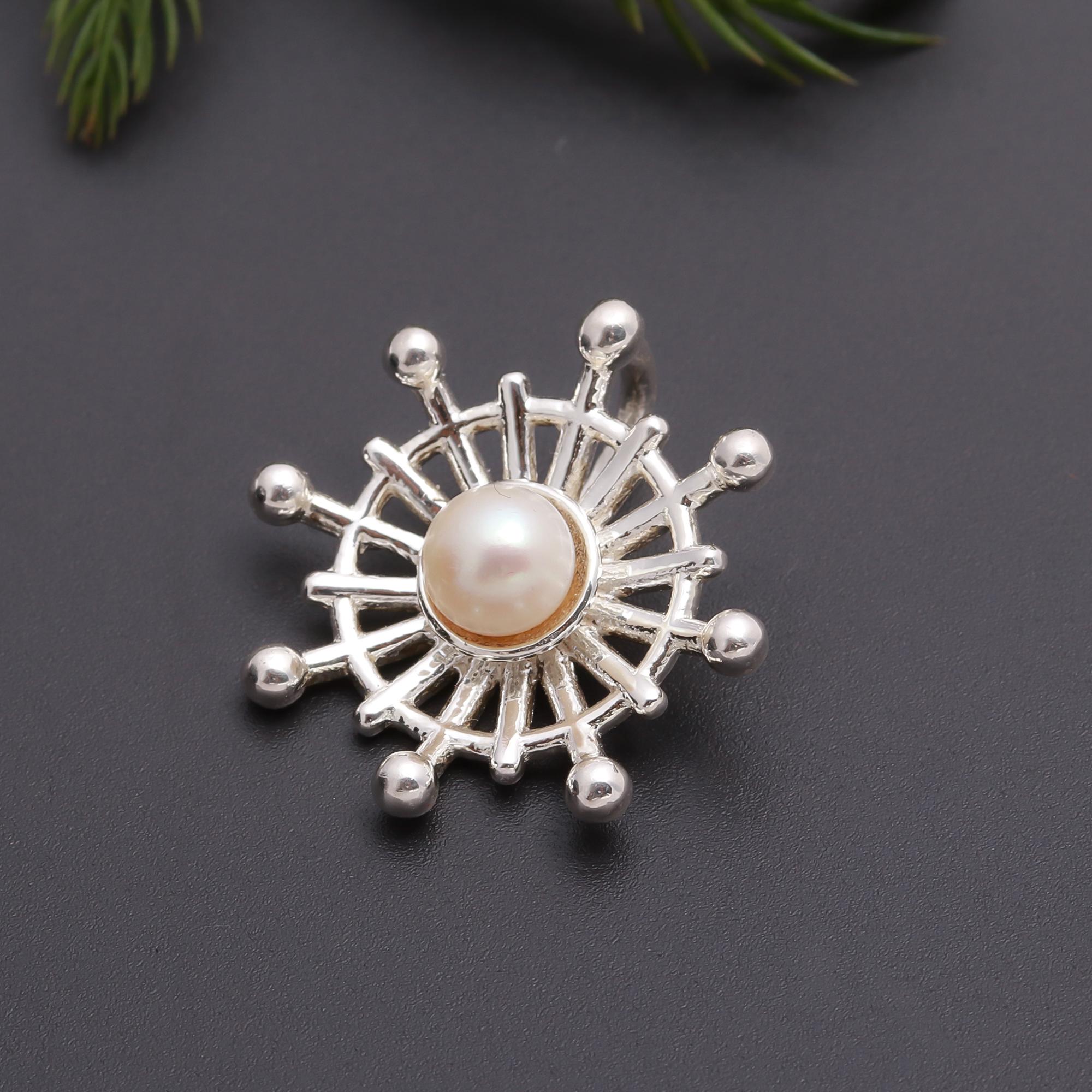 925 Silver Pearl Burst Pendant