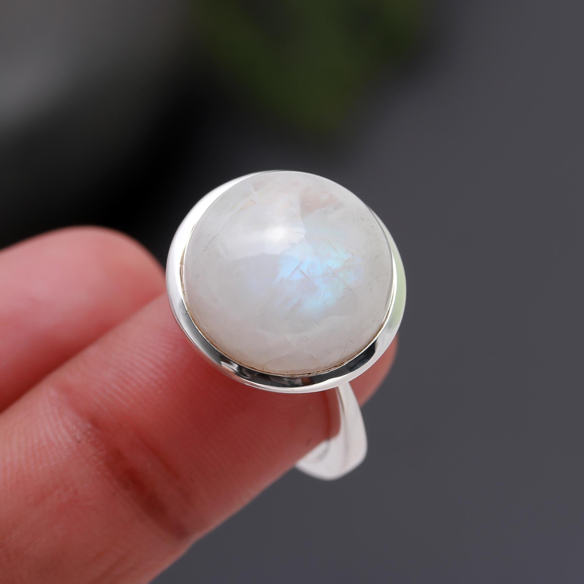 925 Silver Moonstone Ring
