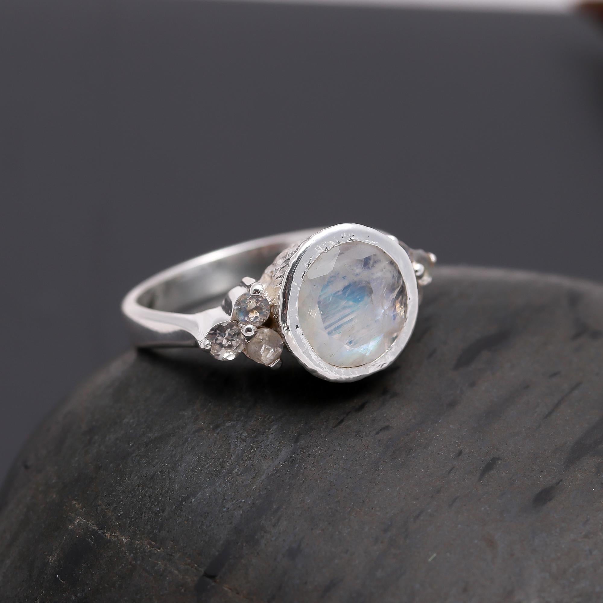 925 Silver Moonstone Ring