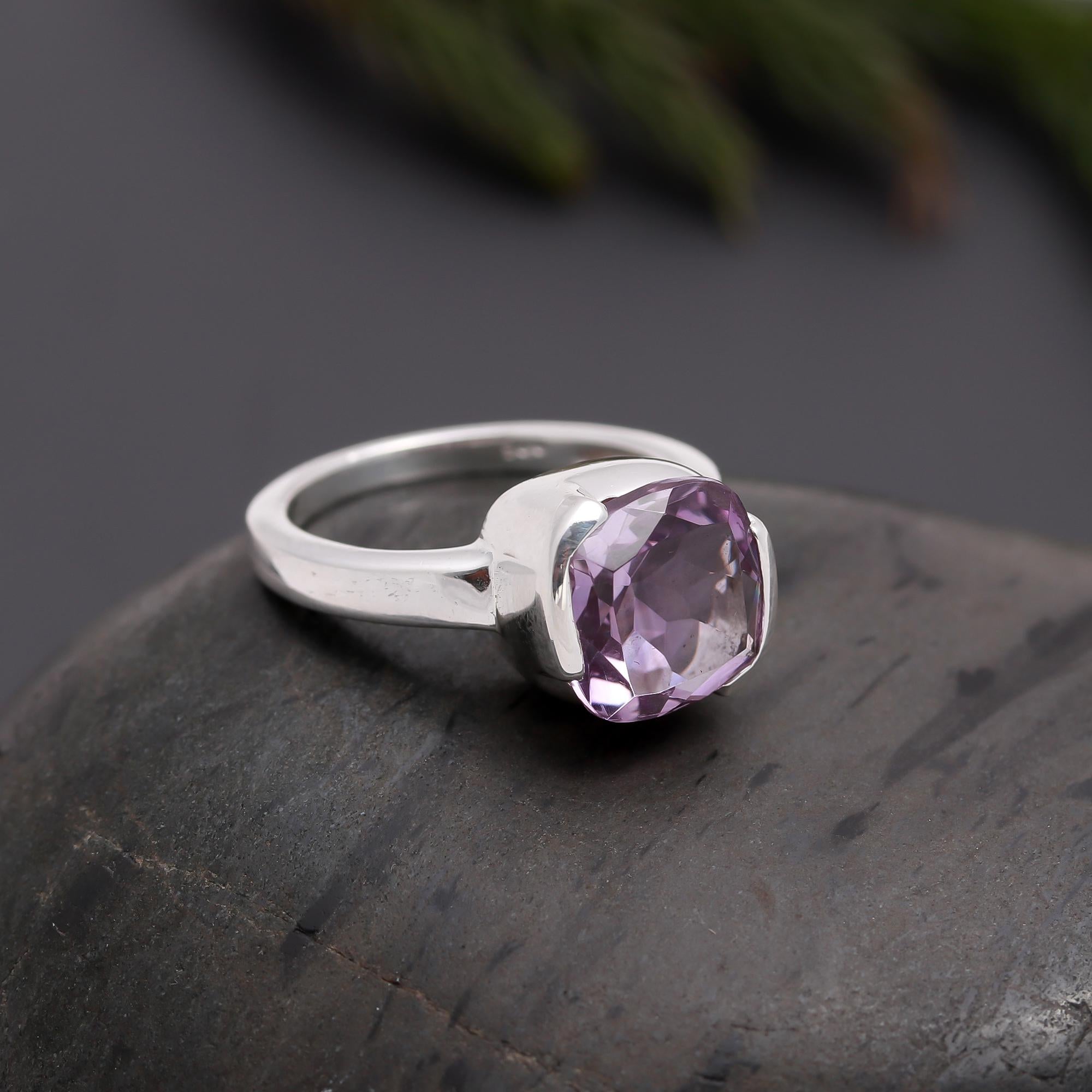 925 Silver Amethyst Ring