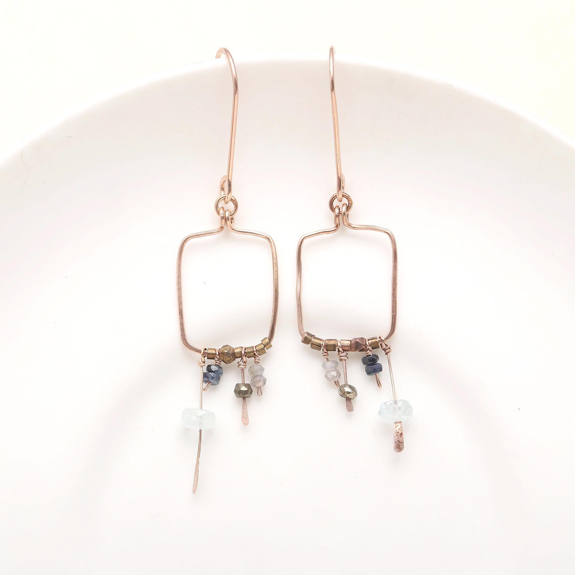 The Artisan Charm Frames: Boho Wire Drop Earrings