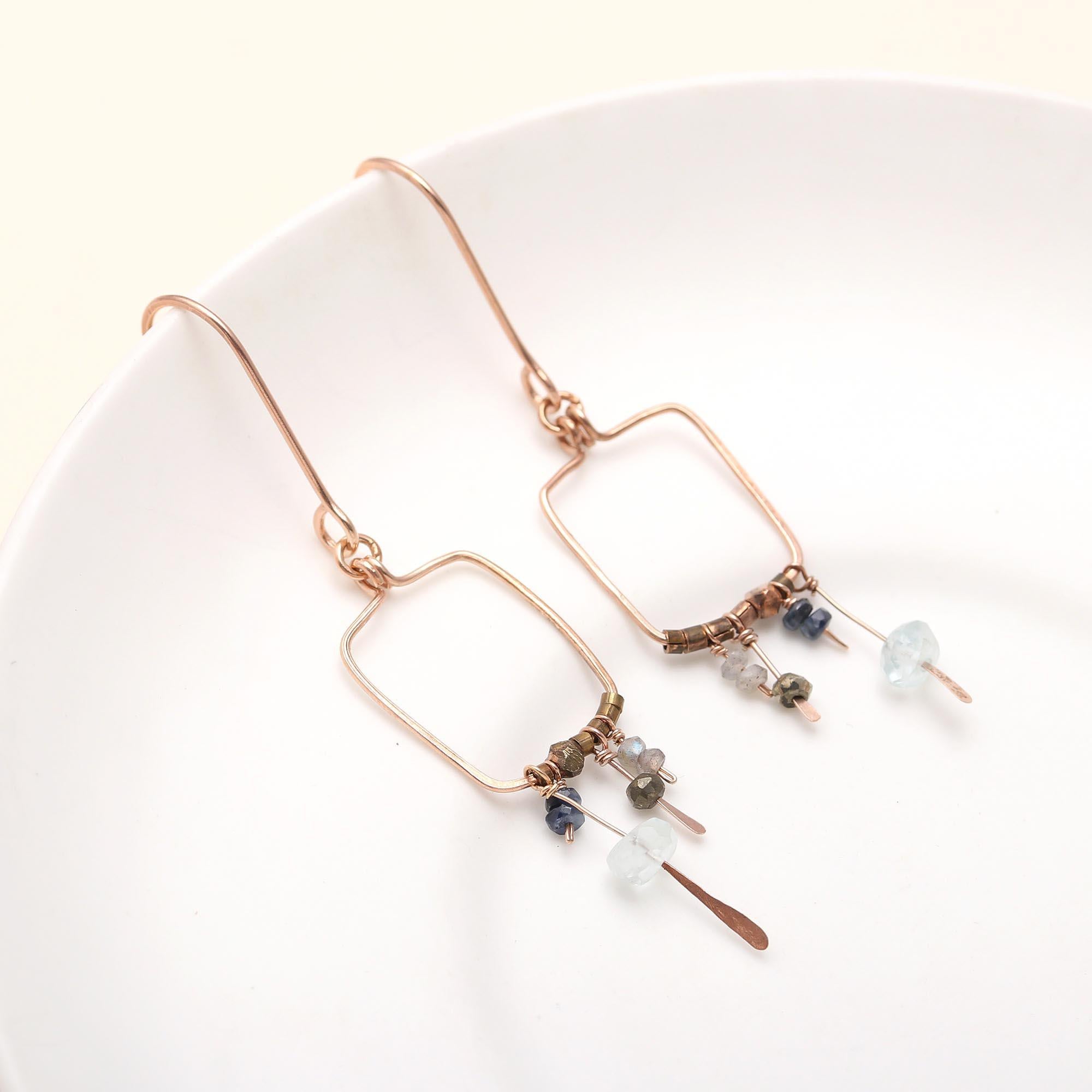The Artisan Charm Frames: Boho Wire Drop Earrings