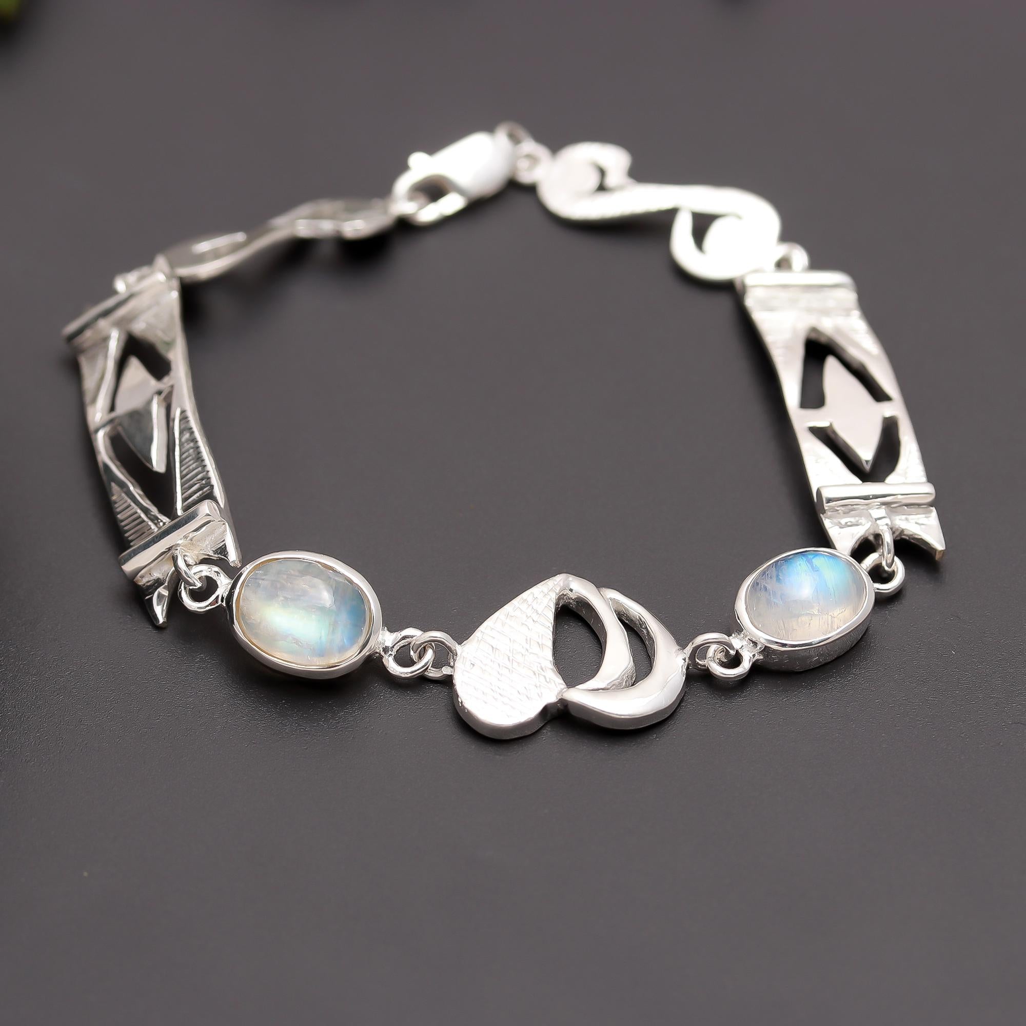 925 Silver Moonstone Bracelet