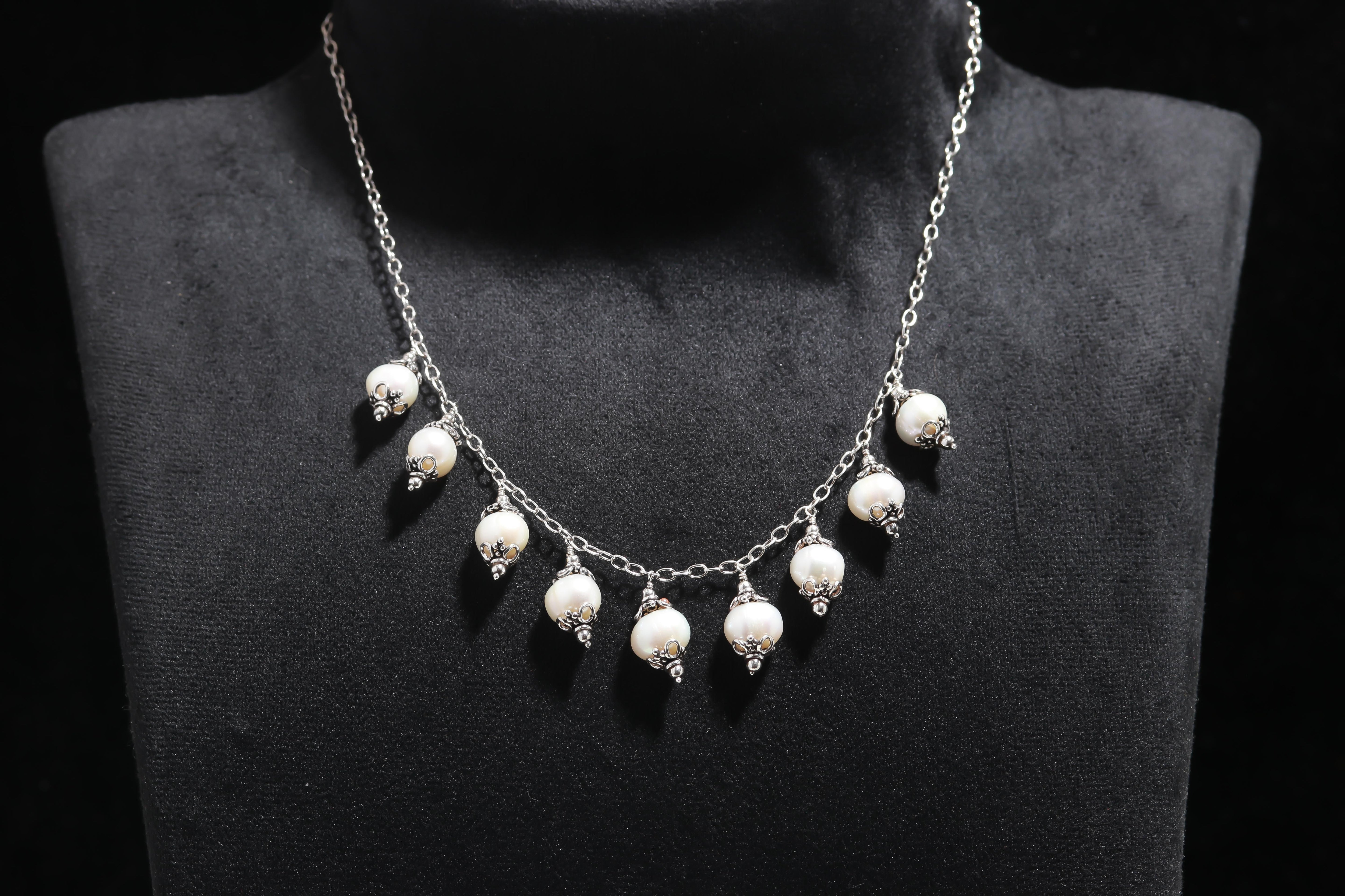 925 Silver Freshwater Pearl Necklace