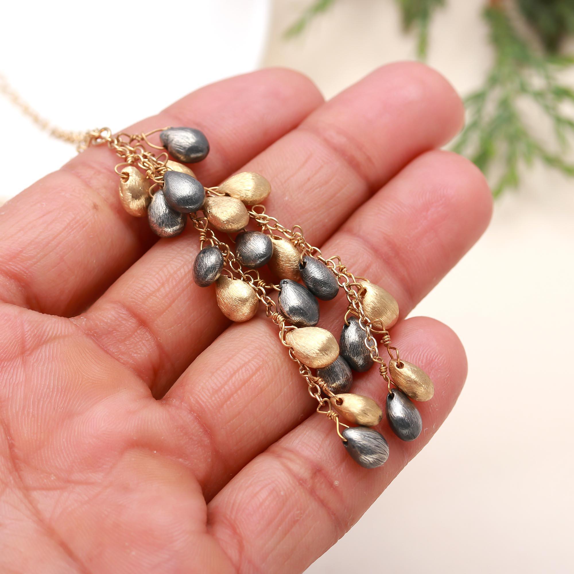 925 Silver Dual-Tone Beads Necklace