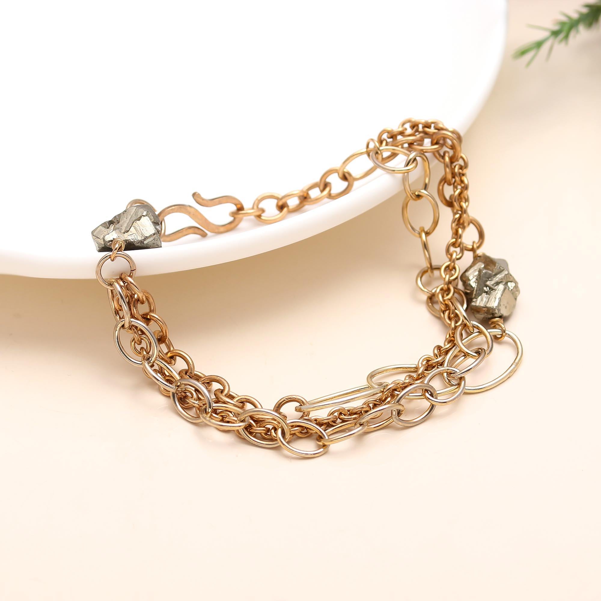 925 Silver Multi-Layer Chain Bracelet