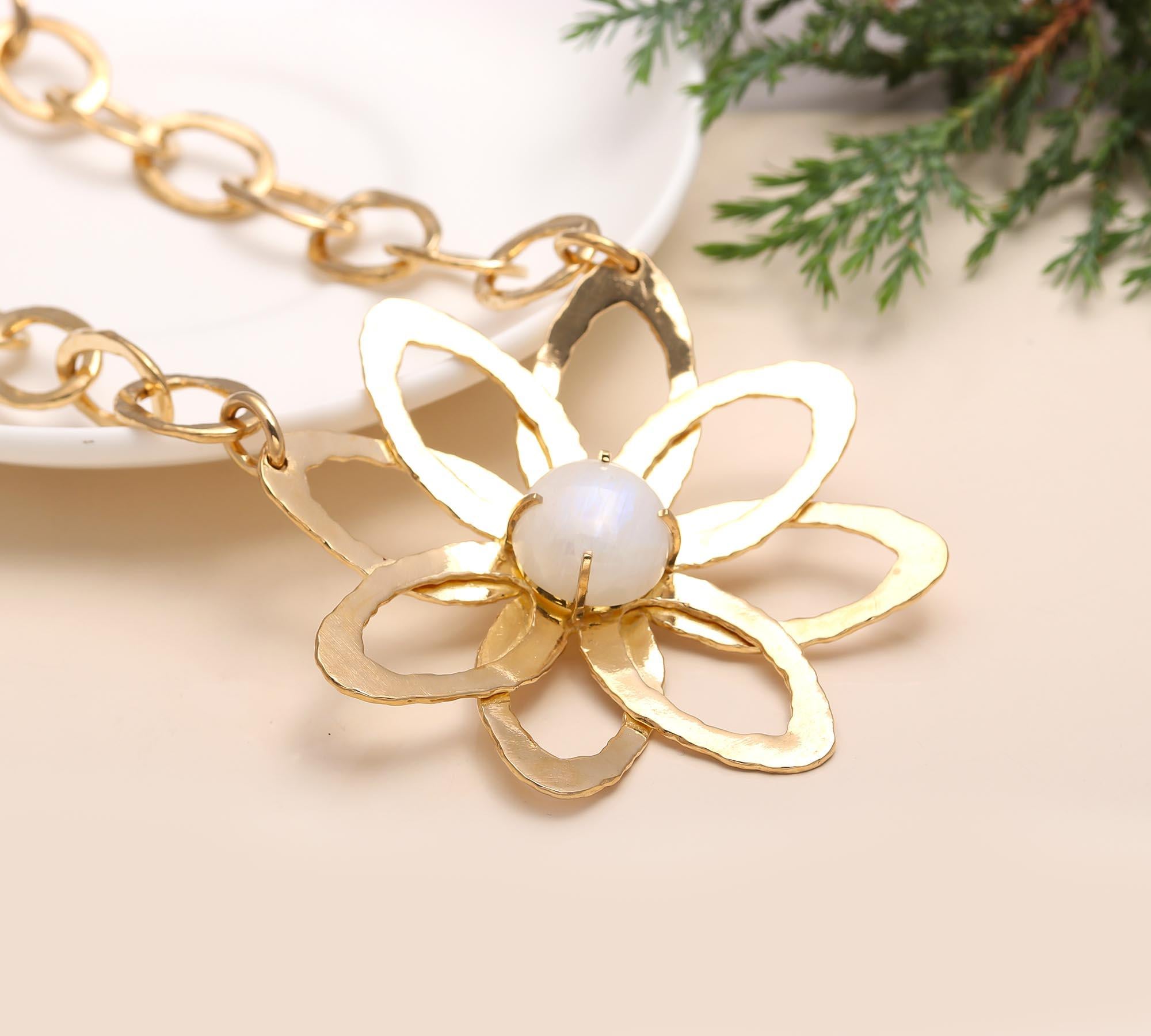 925 Silver Dendritic Agate Chain Necklace