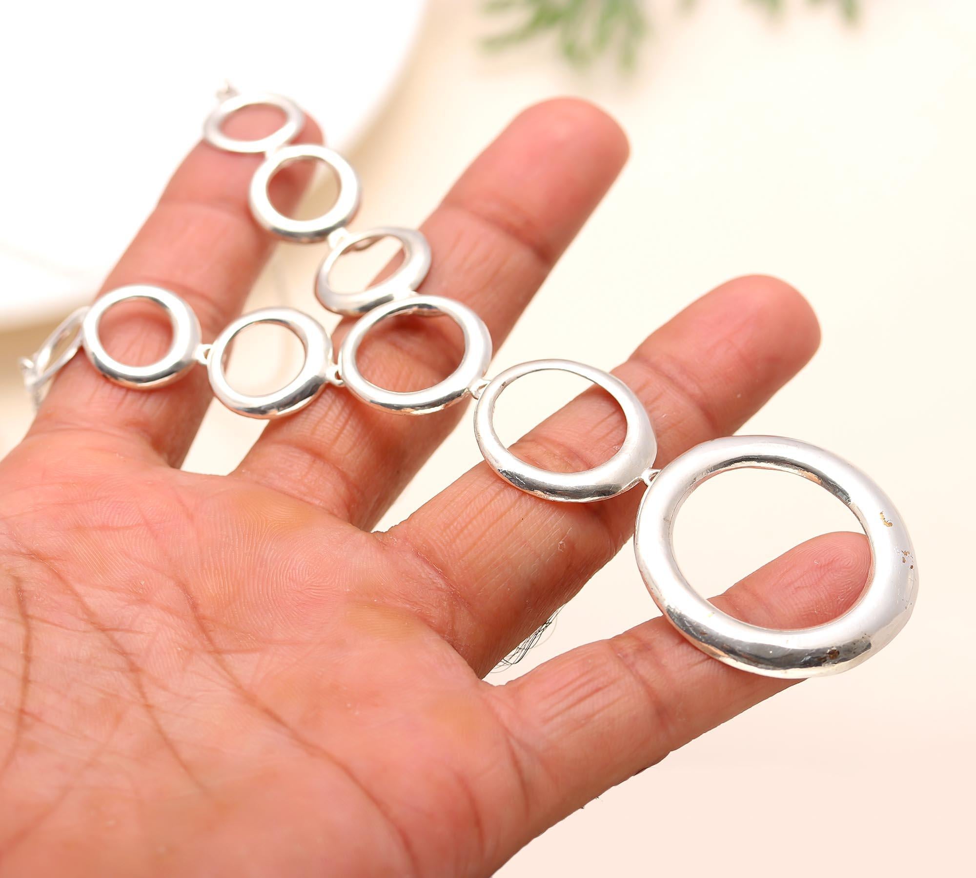 925 Silver Open Circle Pendant Necklace